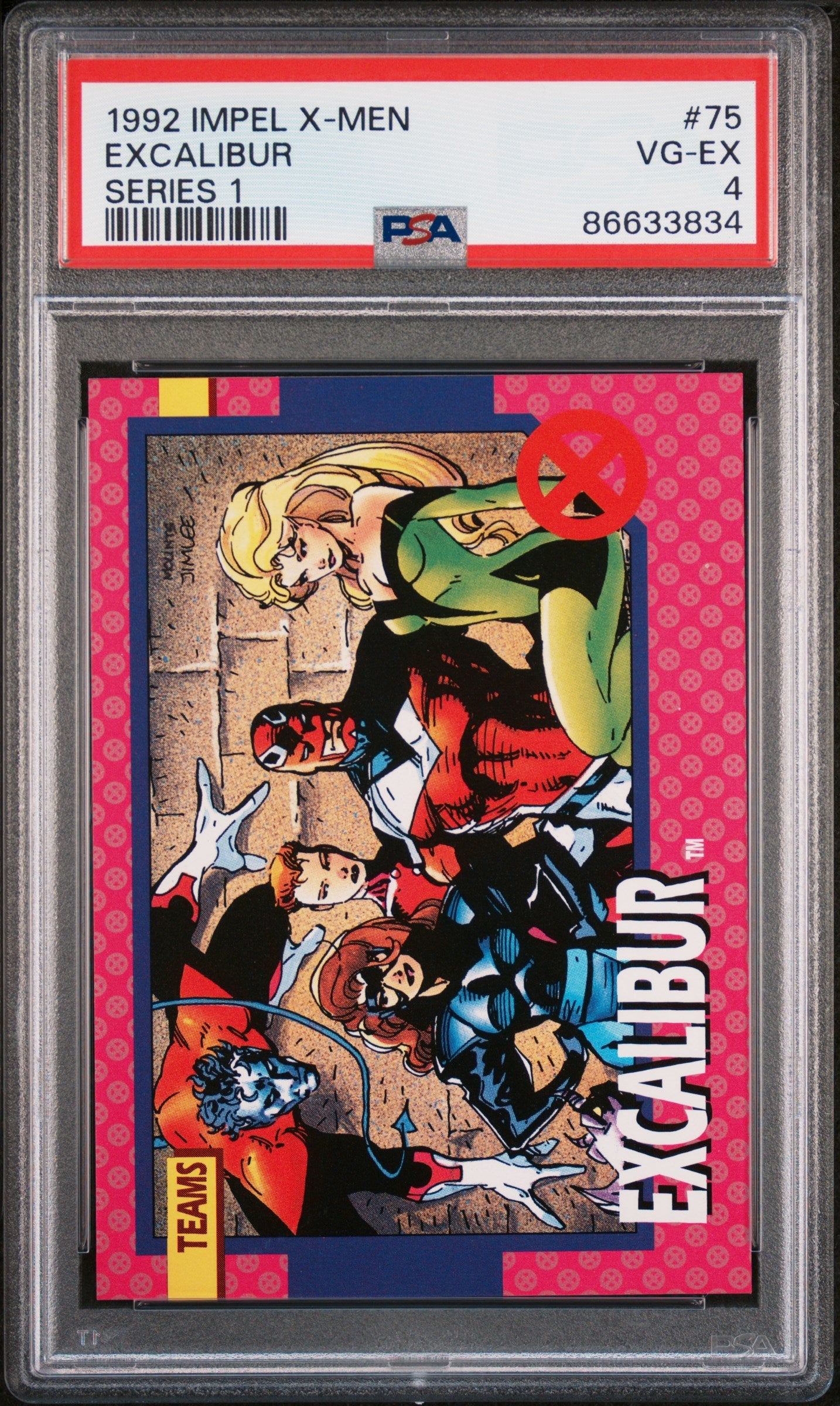 1992 IMPEL X-MEN SERIES 1 EXCALIBUR SERIES 1 #75 - PSA 4