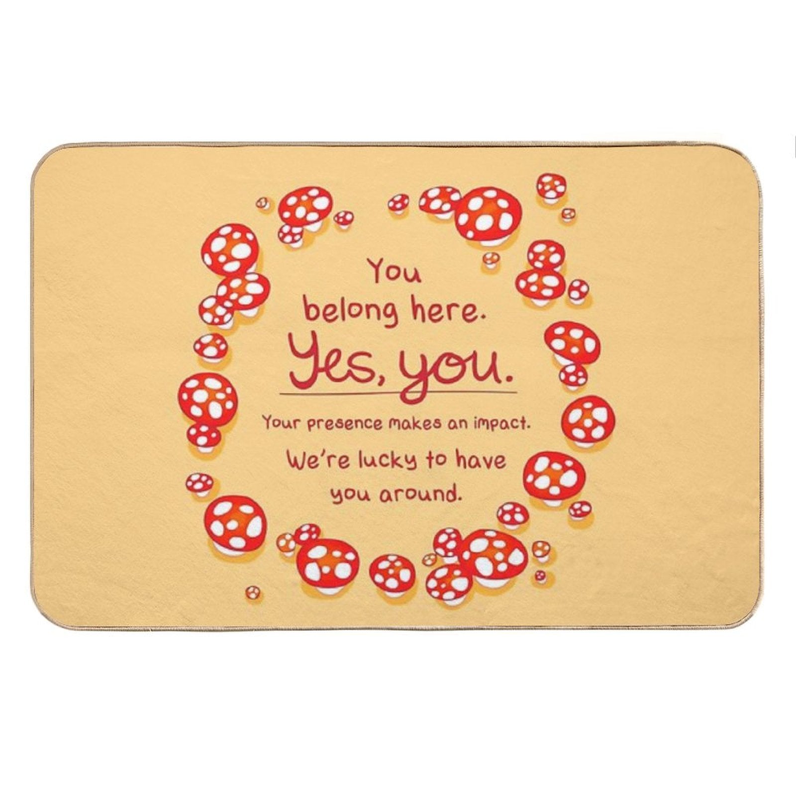 You Belong Here Mushroom Fairy Ring Bath Mat
