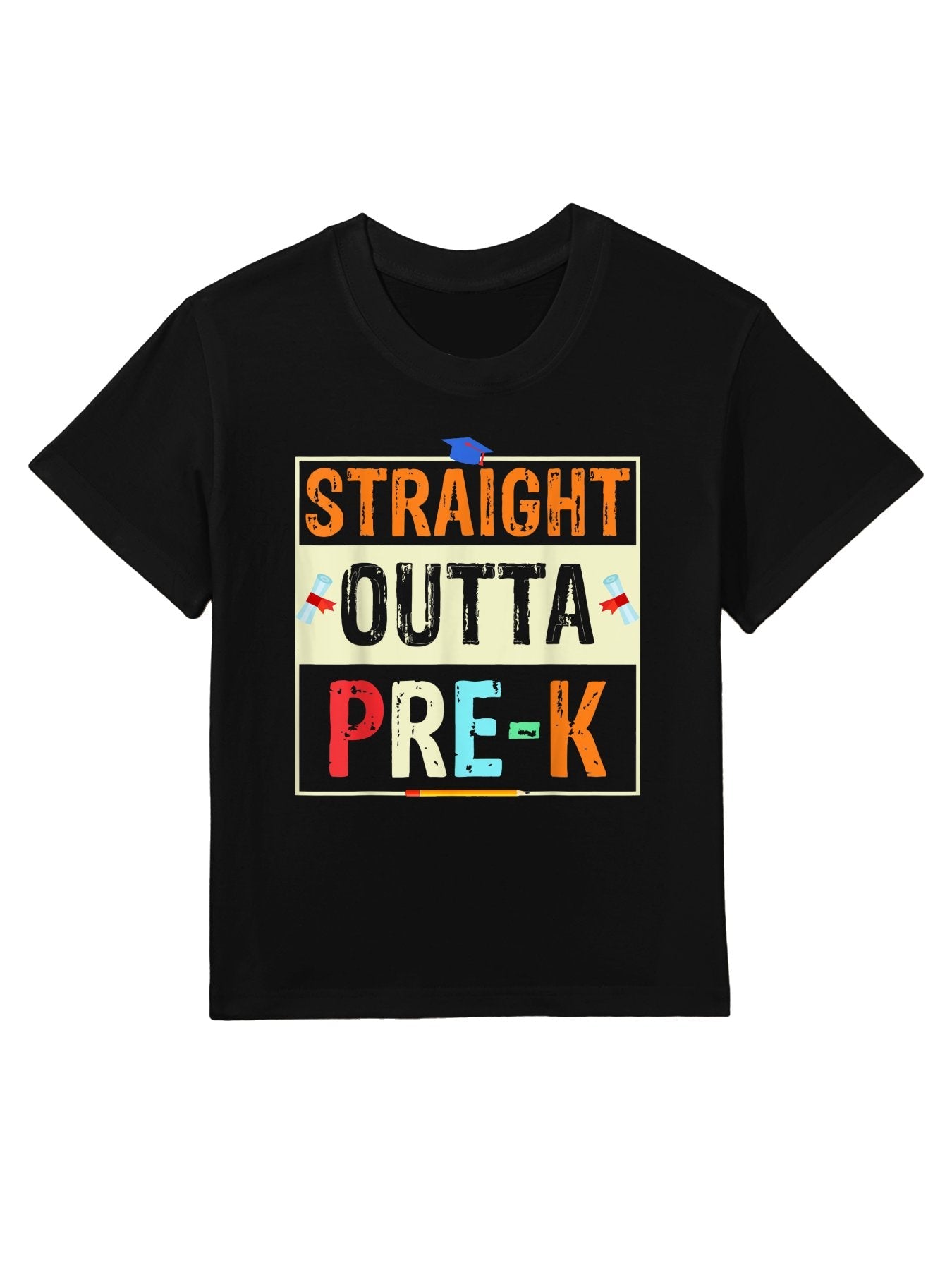 Straight Outta Pre K Preschool Graduation Present Kids T-Shirt
