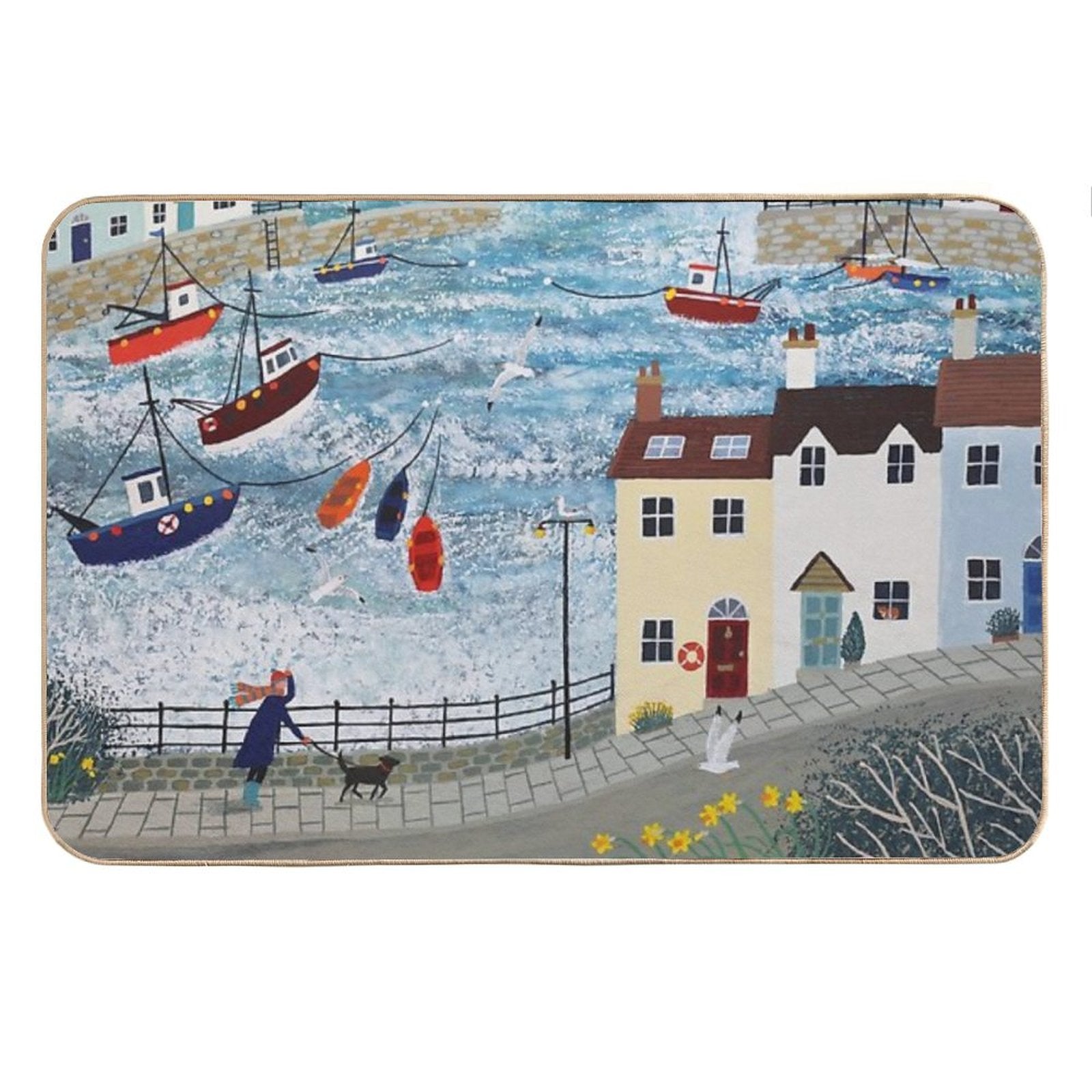 Stormy Harbour Bath Mat