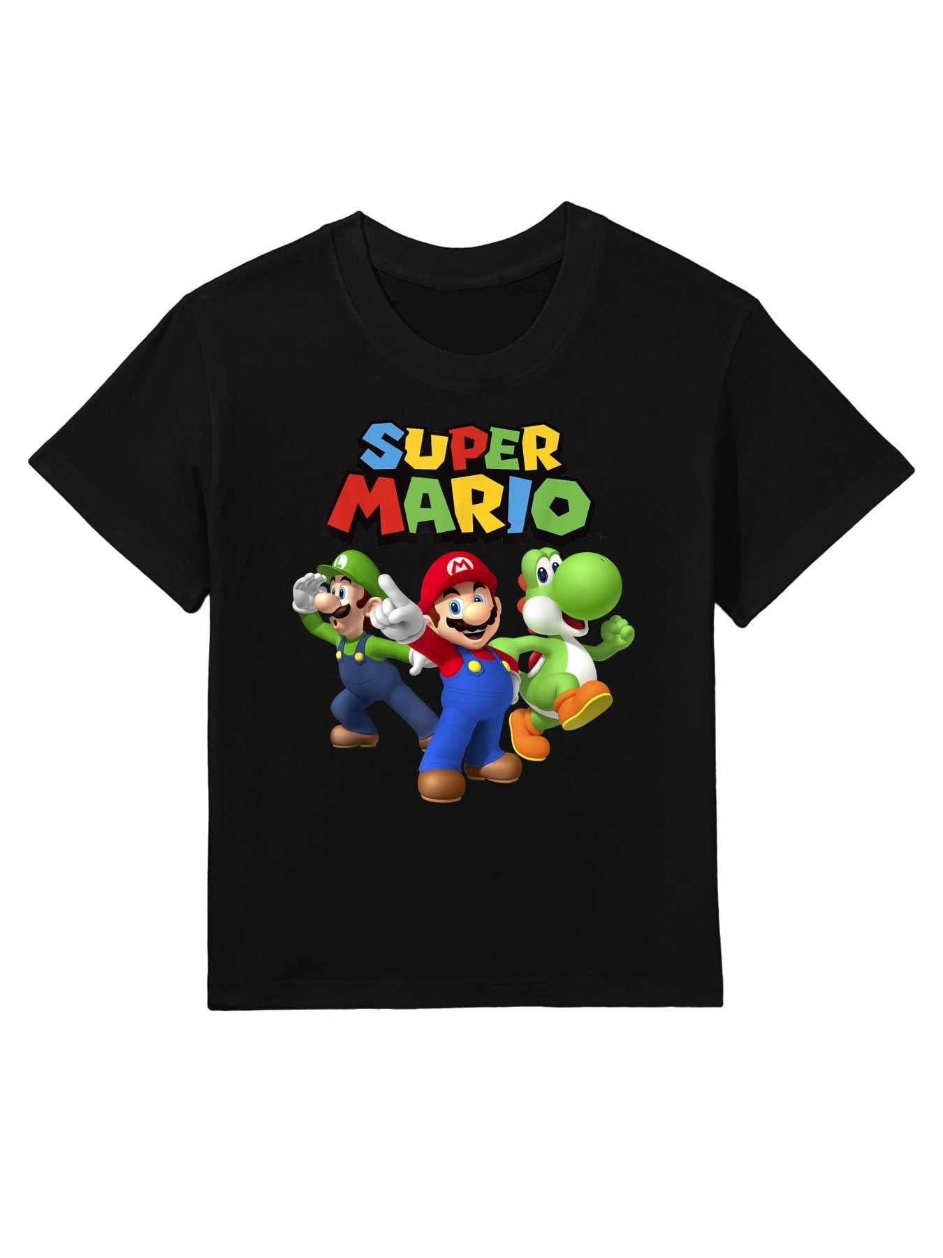 Super Mario Luigi Mario And Yoshi Group Shot Kids T-Shirt