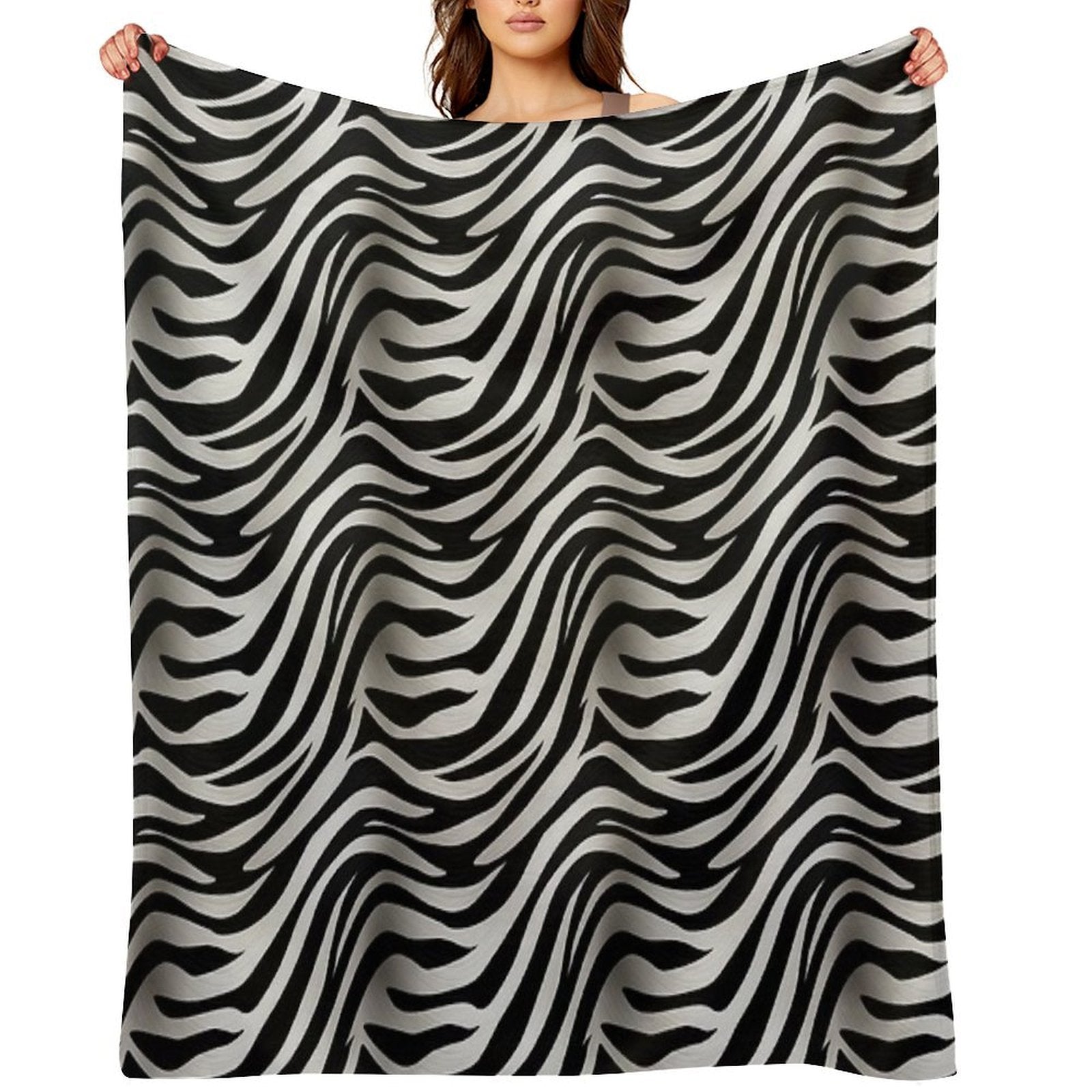 Unique Zebra Skin Pattern Throw Blanket