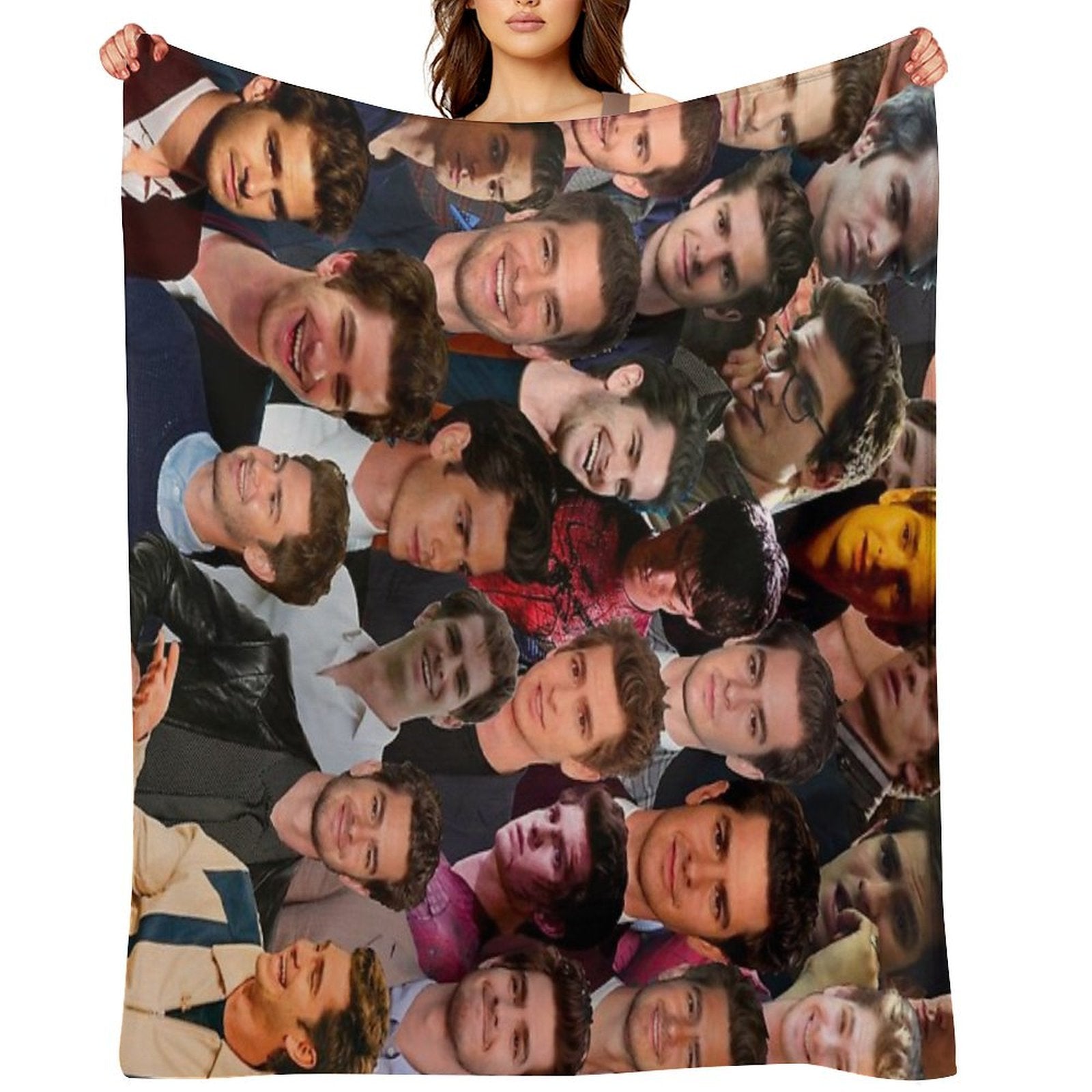 Andrew Garfield Photo Collage Throw Blanket