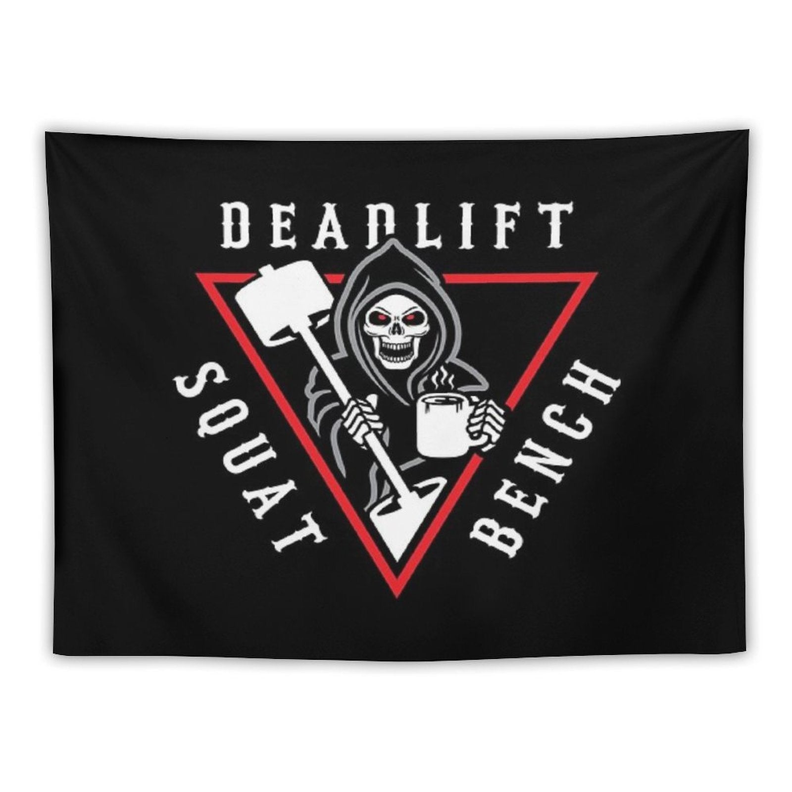 Squat Bench Deadlift Grim Reaper Tapestry