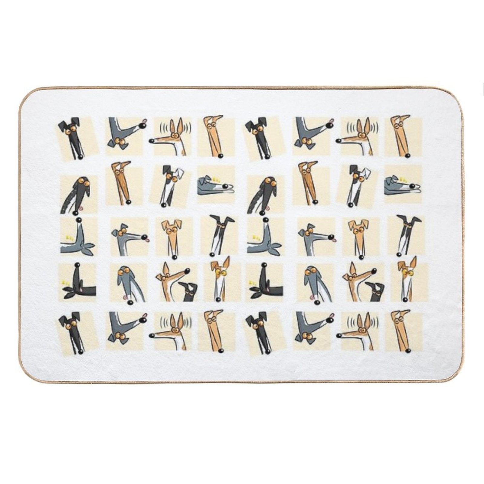 Heads Up Cream Bath Mat