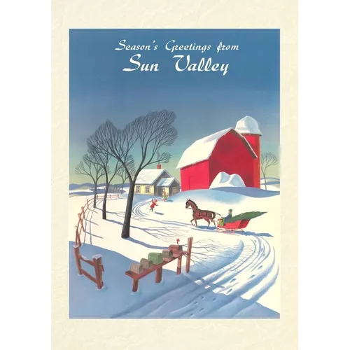 Vintage Lined Notebook Season&amp;#39;s Greetings from Sun Valley - Paperback