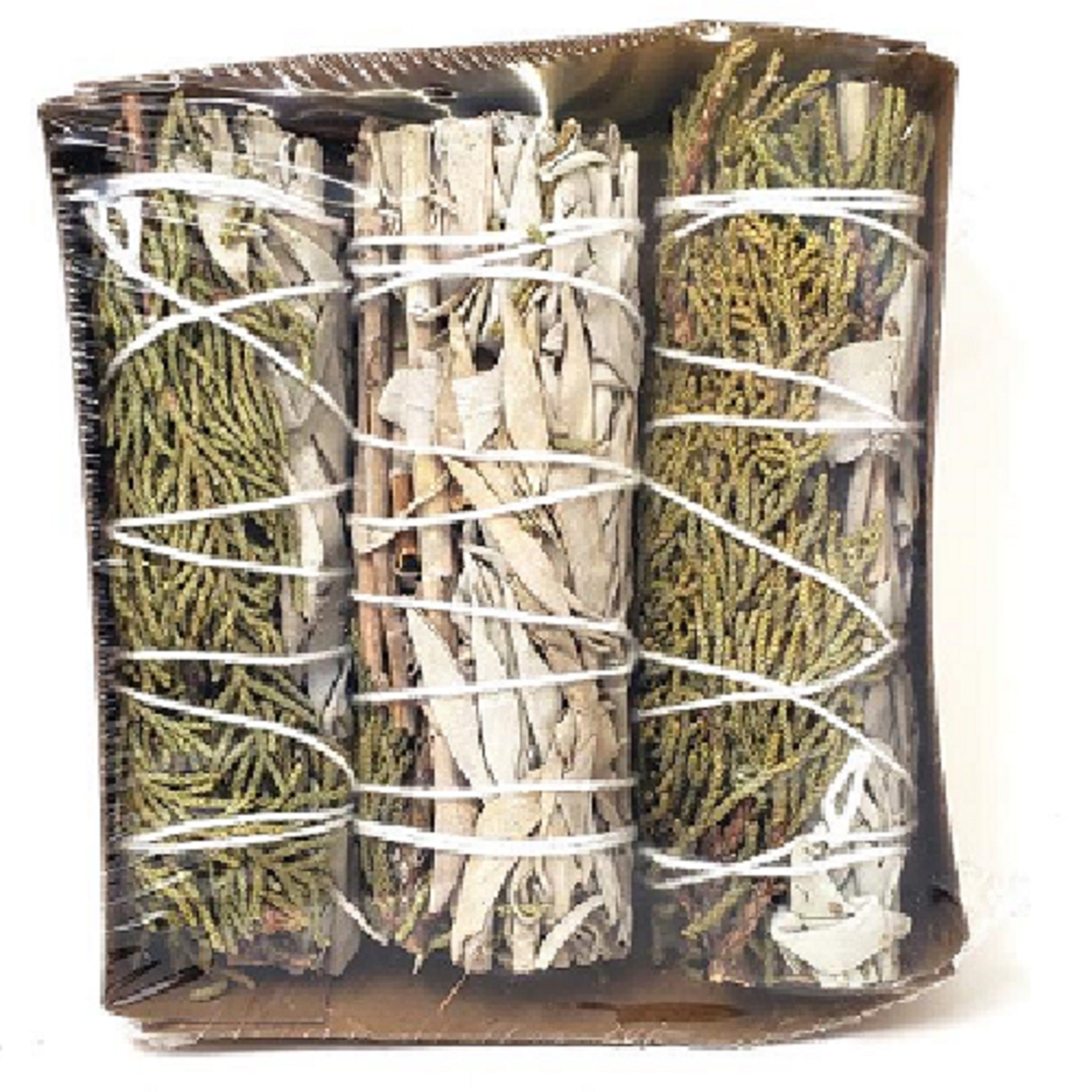 Smudging bundle - White Sage &amp;amp; Juniper Mix 3-4&amp;quot; - 3 pack