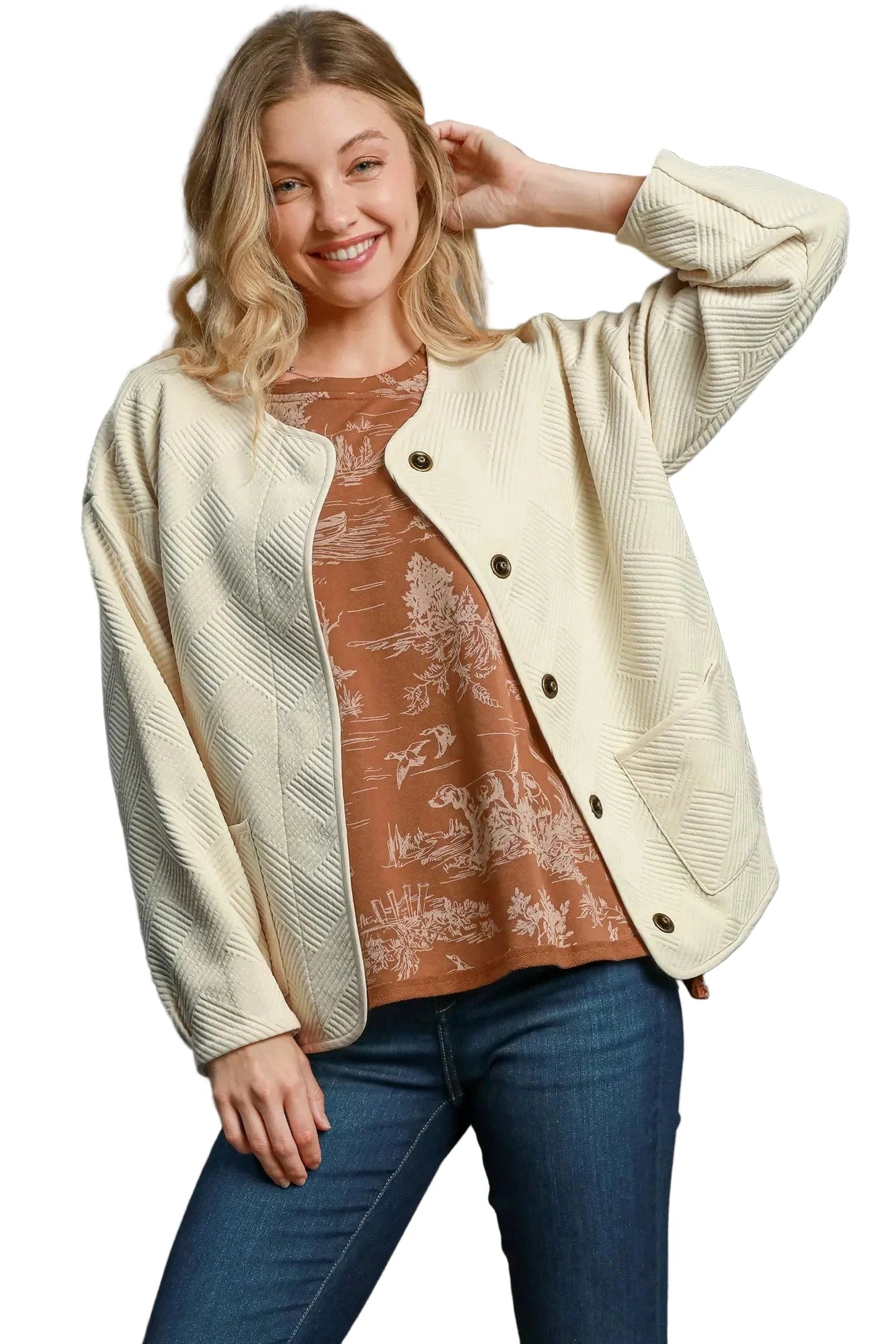 Garden Naked Textured Jacquard Jacket