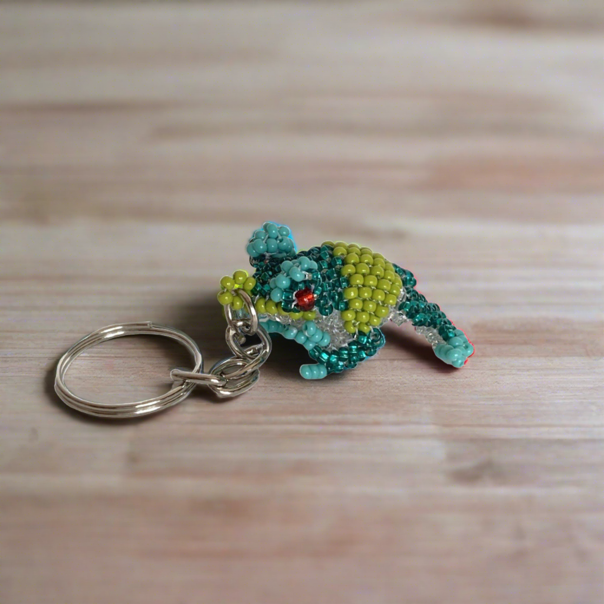 Baby Frog Seed Bead Key Chain - Guatemala