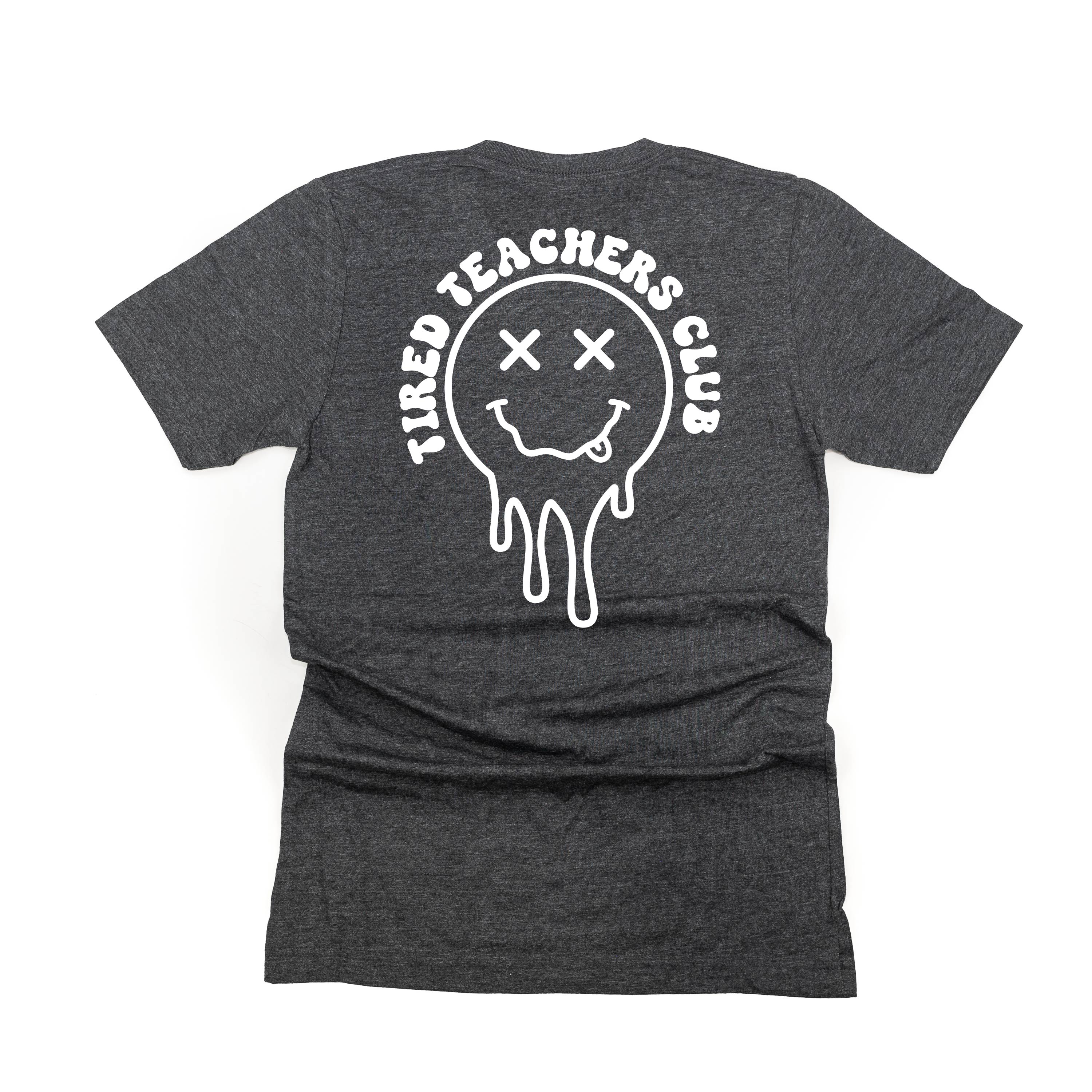 Tired Teachers Club - Melty X Squiggle Smiley (pf &amp; b) - Unisex Tee