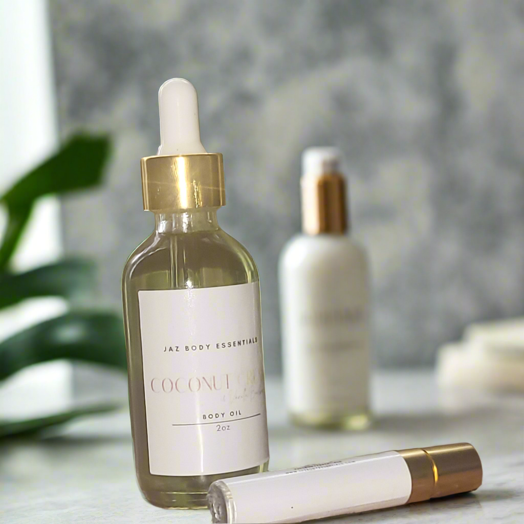 Coconut Cream &amp;amp; Vanilla Bourbon Latte Body Oil &amp;amp; Perfume Set