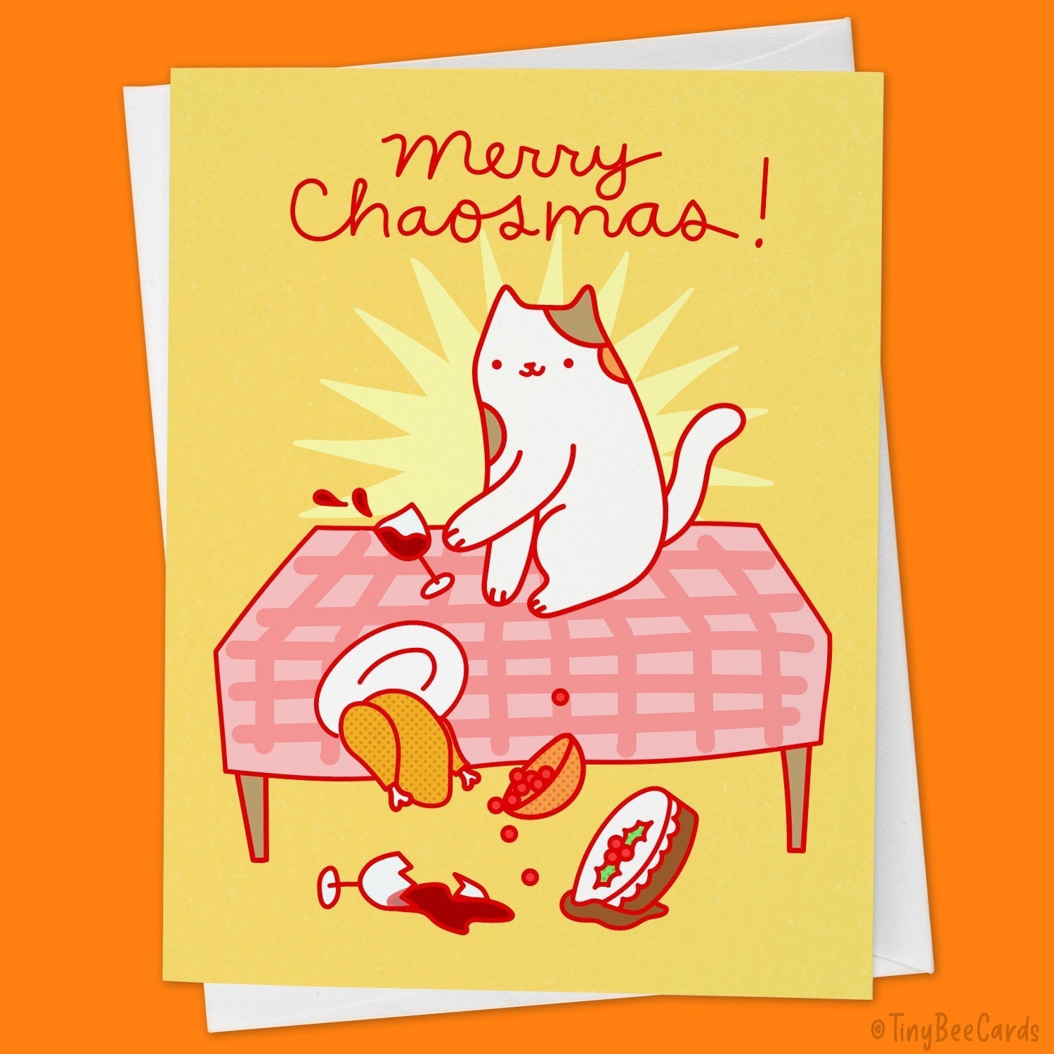 Bad Cat Christmas Card &amp;quot;Merry Chaosmas!&amp;quot;