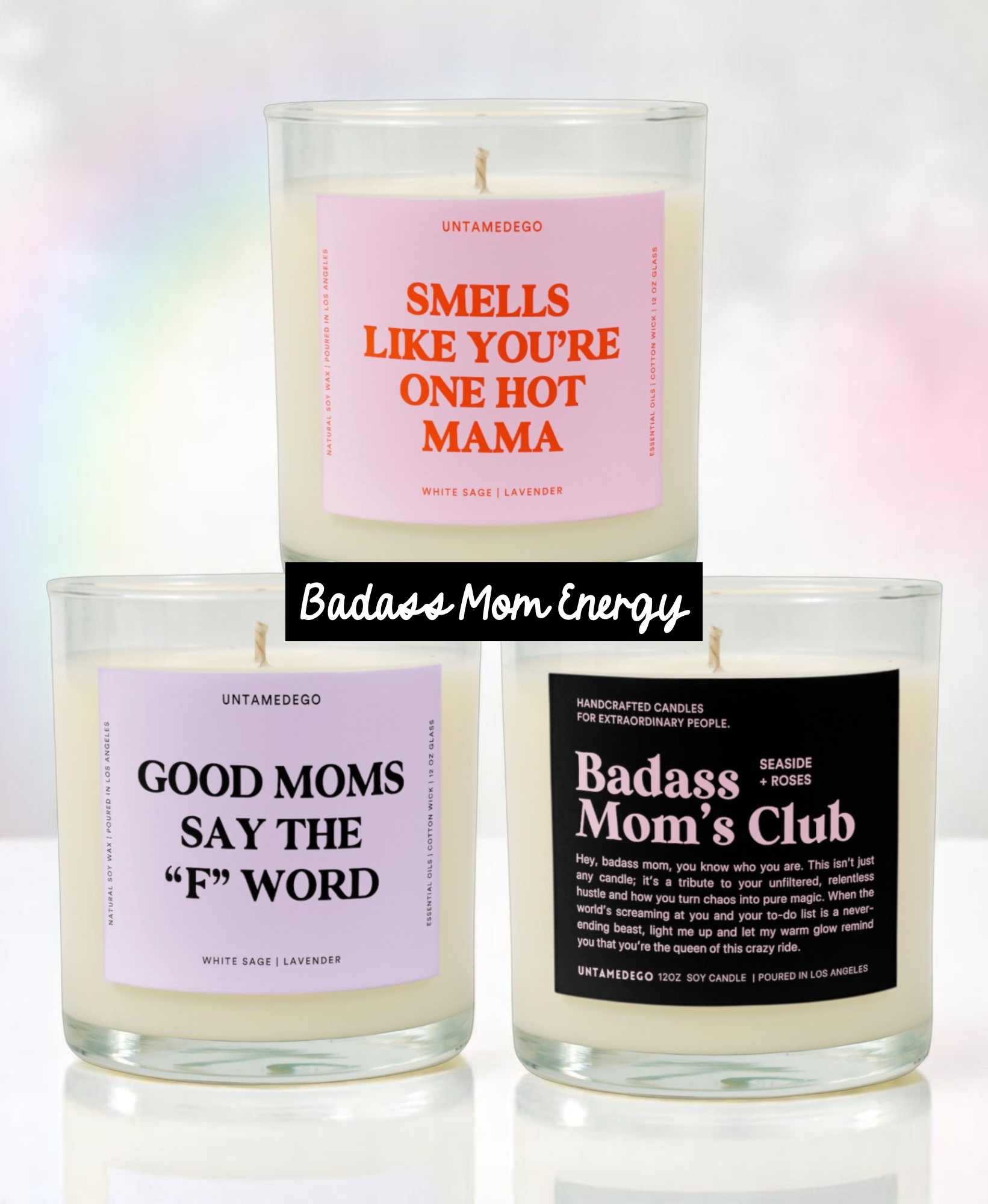 Bad Ass Mom Energy Trio Candle Bundle