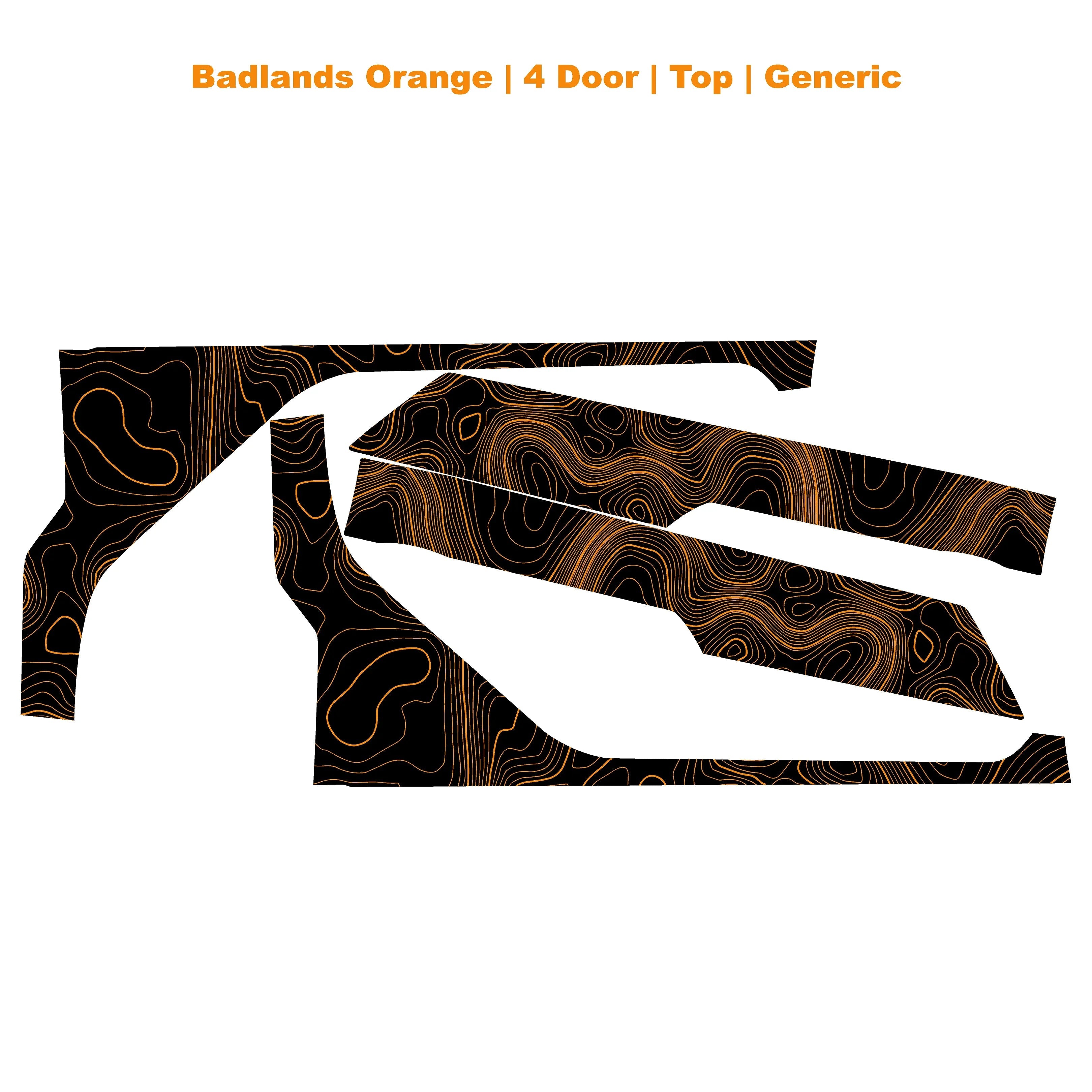 Topographic Upper Door Overlay Kit (Printed Series) - 2021+ Bronco 4 Door