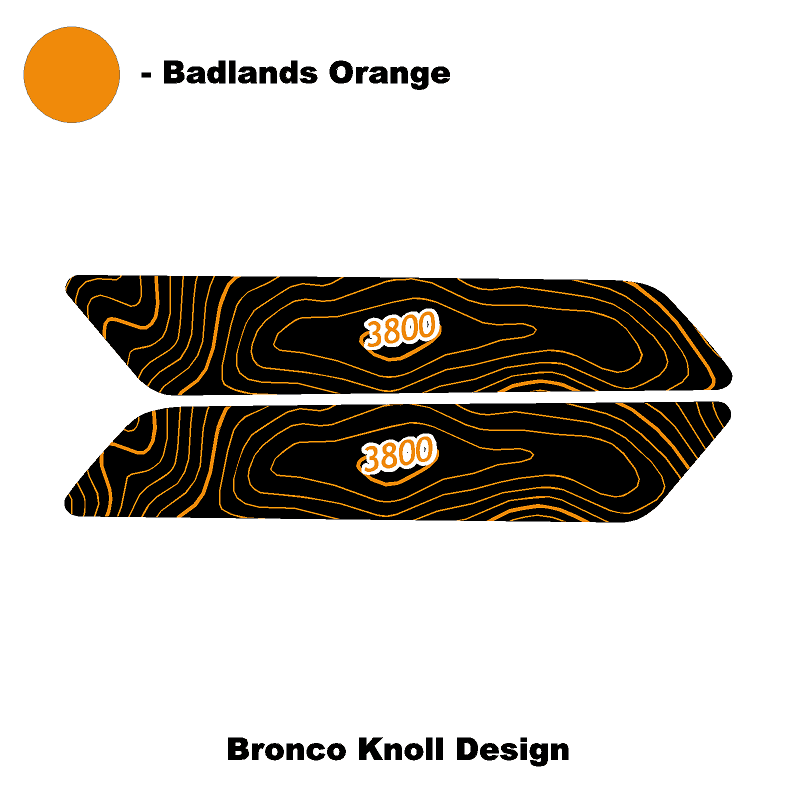 Topo Interior Rear Door Grab Handle Overlay Kit (Printed Series) - 2021+ Bronco 4 Door