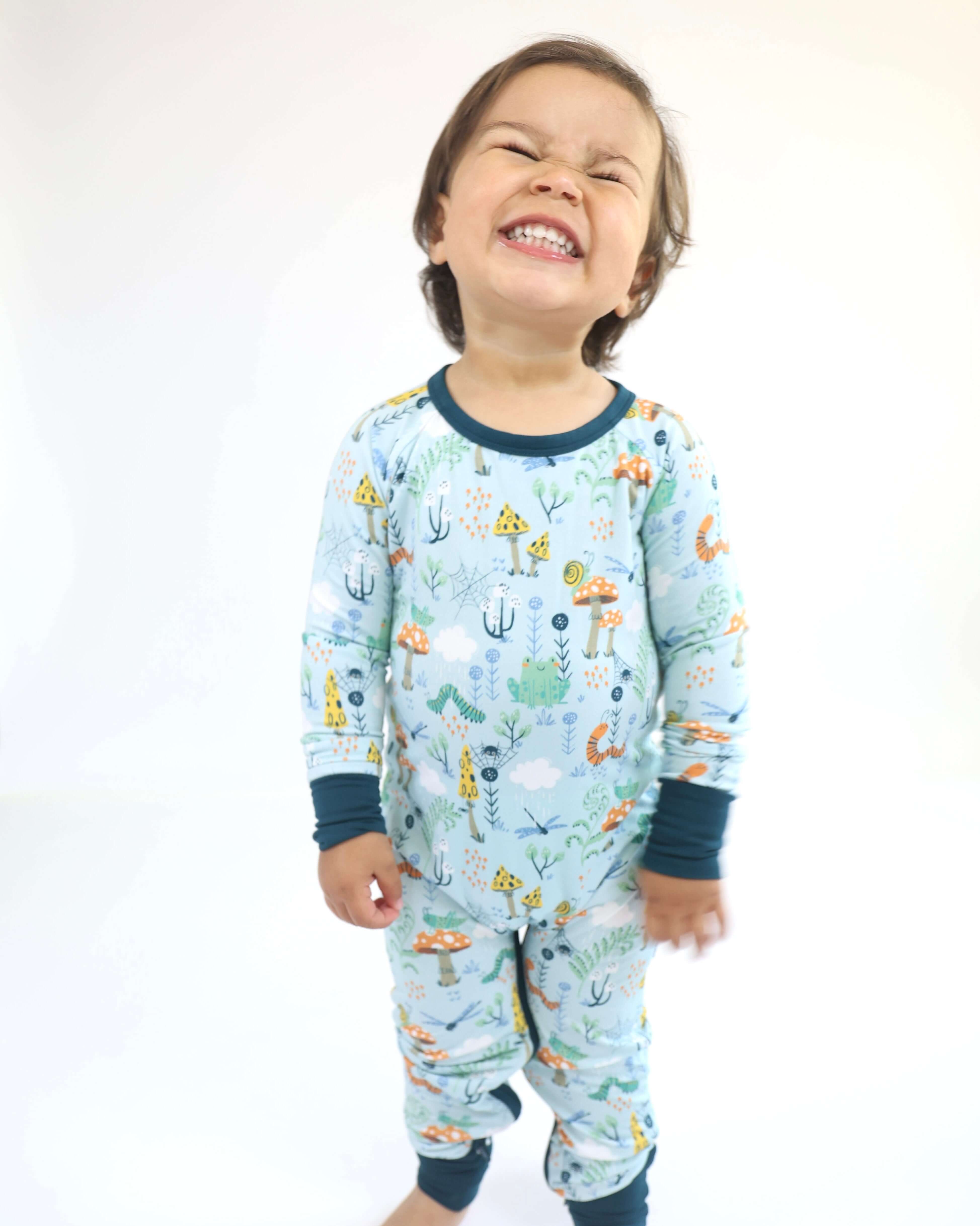Bamboo Crescent Zipp Jammies - Critter Hollow