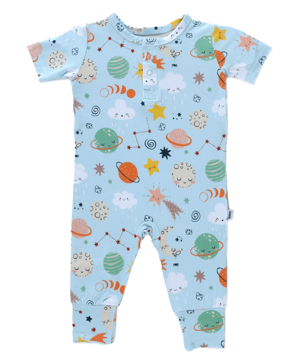 Bamboo Pull Up Romper - Cosmic