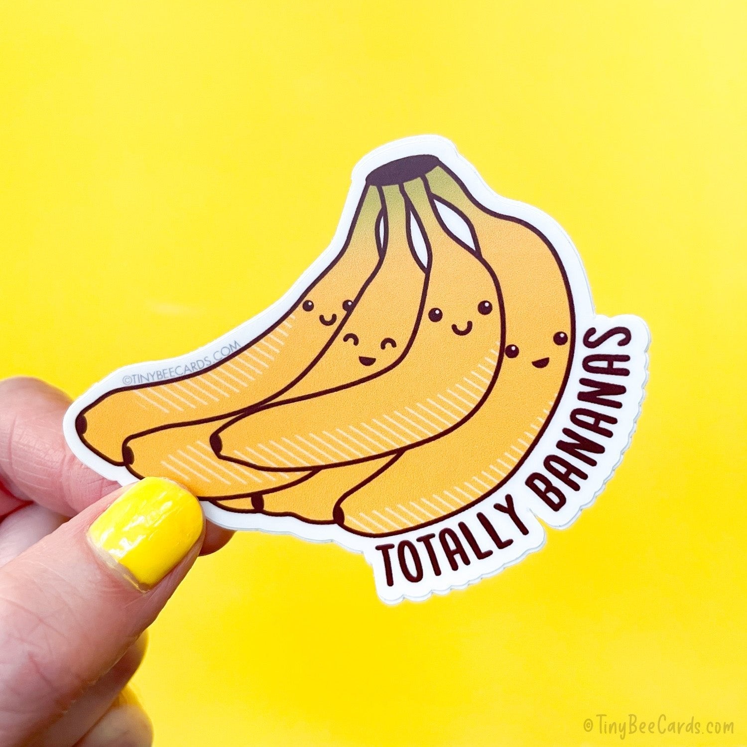Bananas Vinyl Sticker &amp;quot;Totally Bananas&amp;quot;