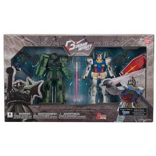 Bandai 2021 Con Ex Gundam Infinity Epic Battle Rx-78 &amp;amp; Zaku Action Figure 2 Pack