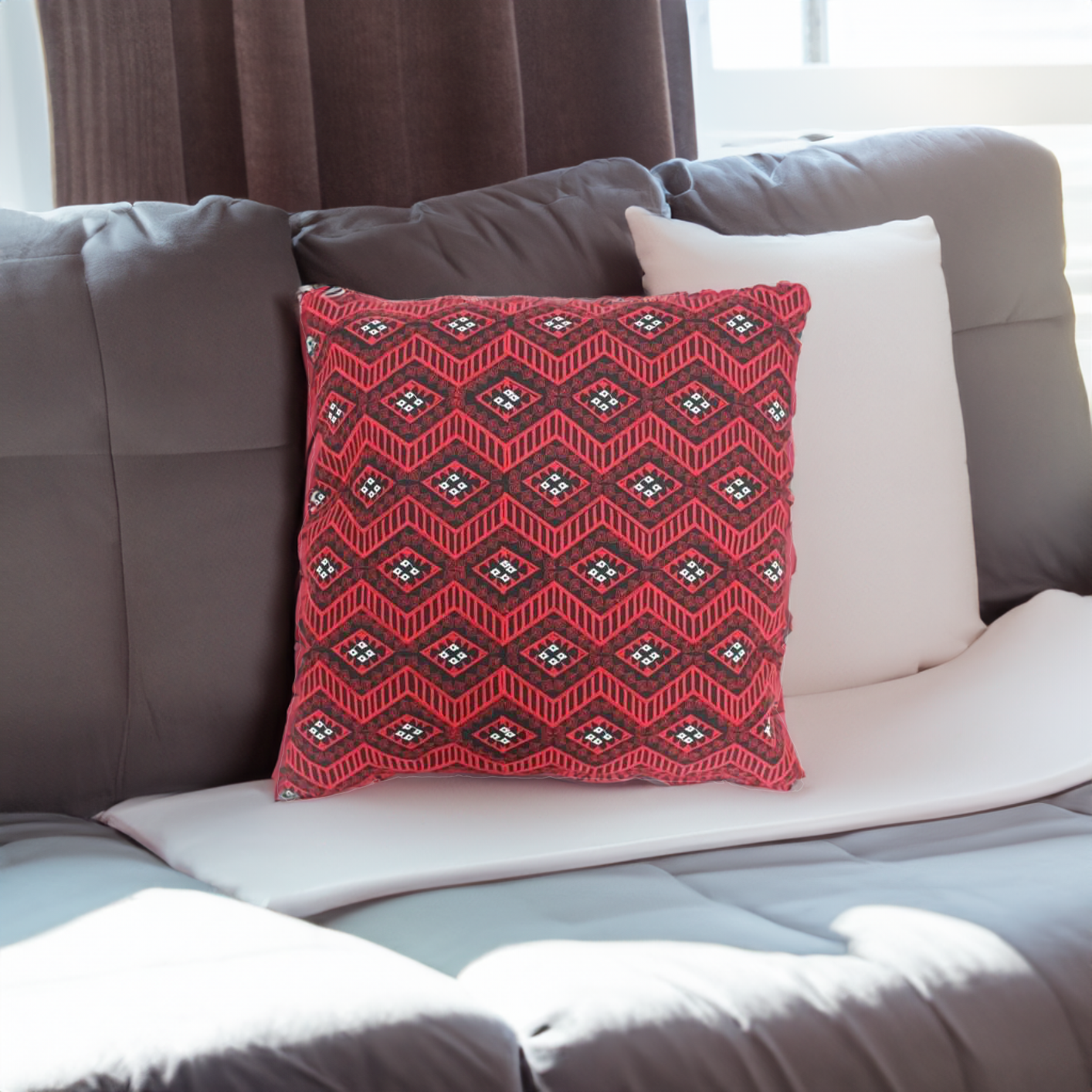 Bangkok Diamond Embroidered Pillow Cover - Thailand