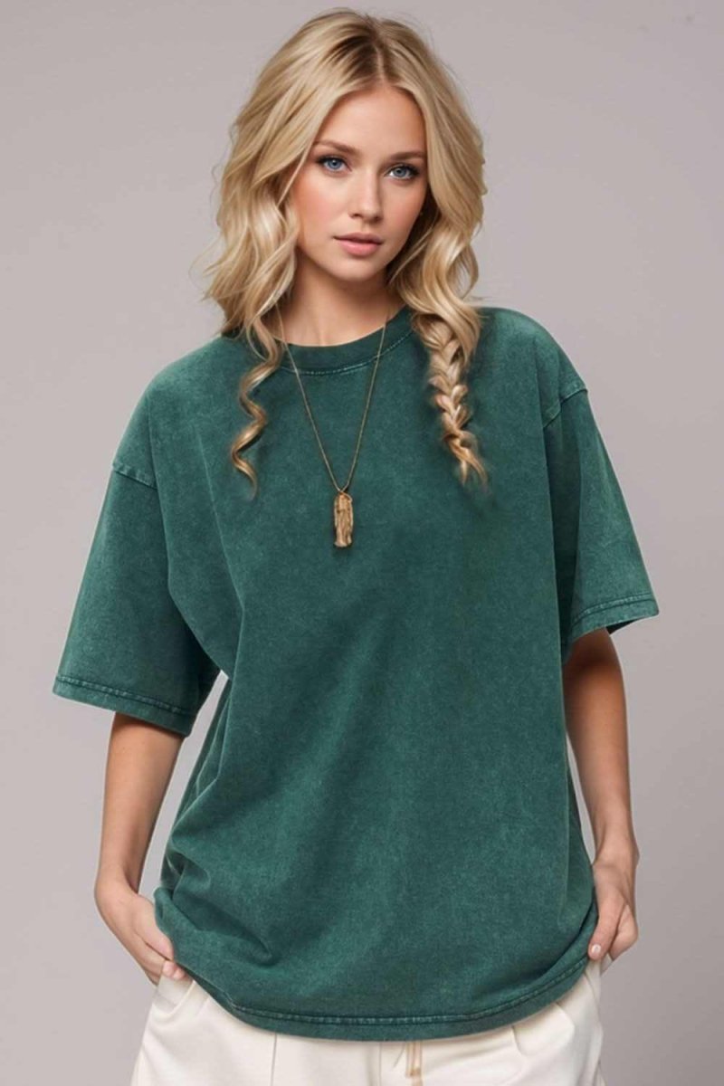 Basic Bae Round Neck Half Sleeve T-Shirt for Women