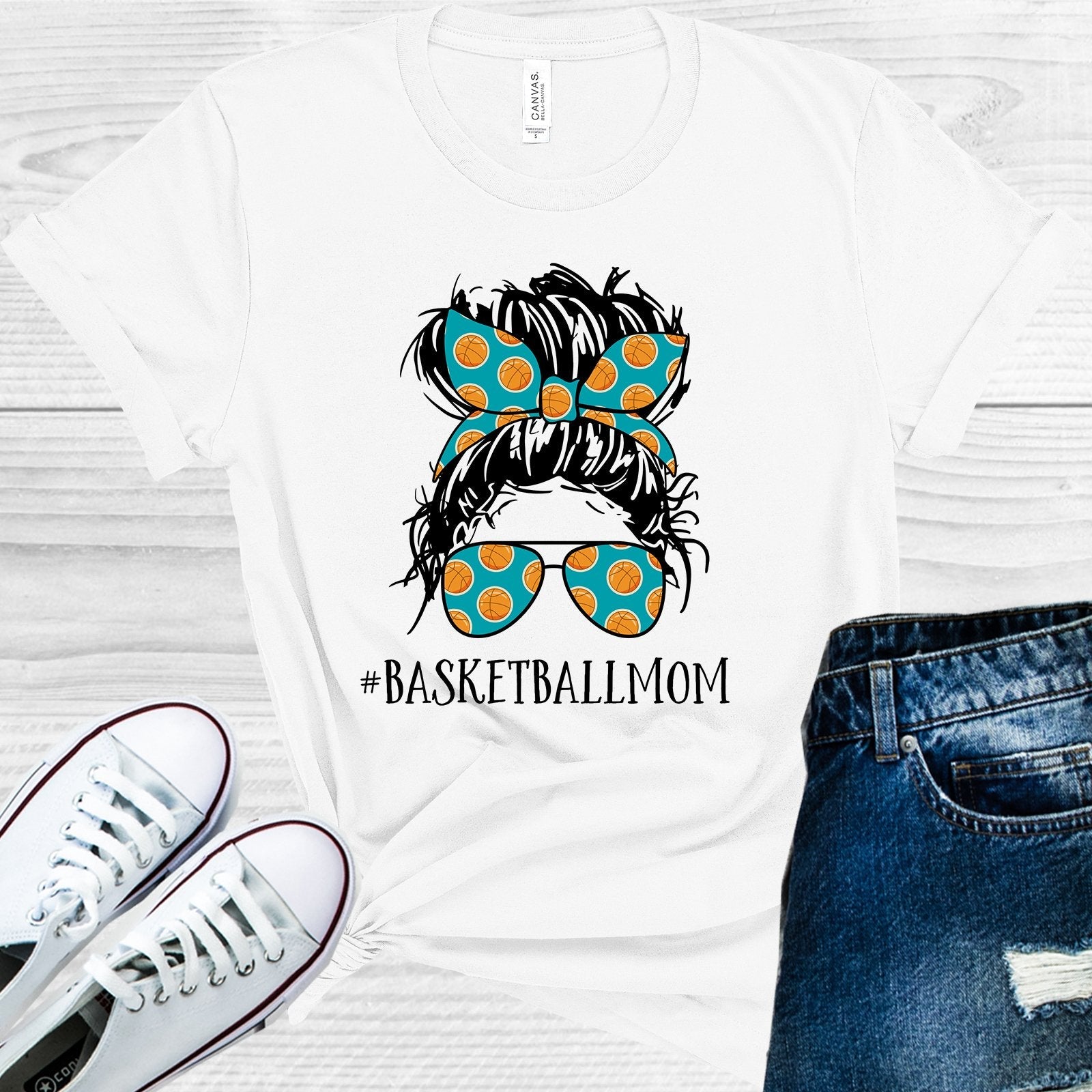 Basketball Mom #basketballmom Graphic Tee