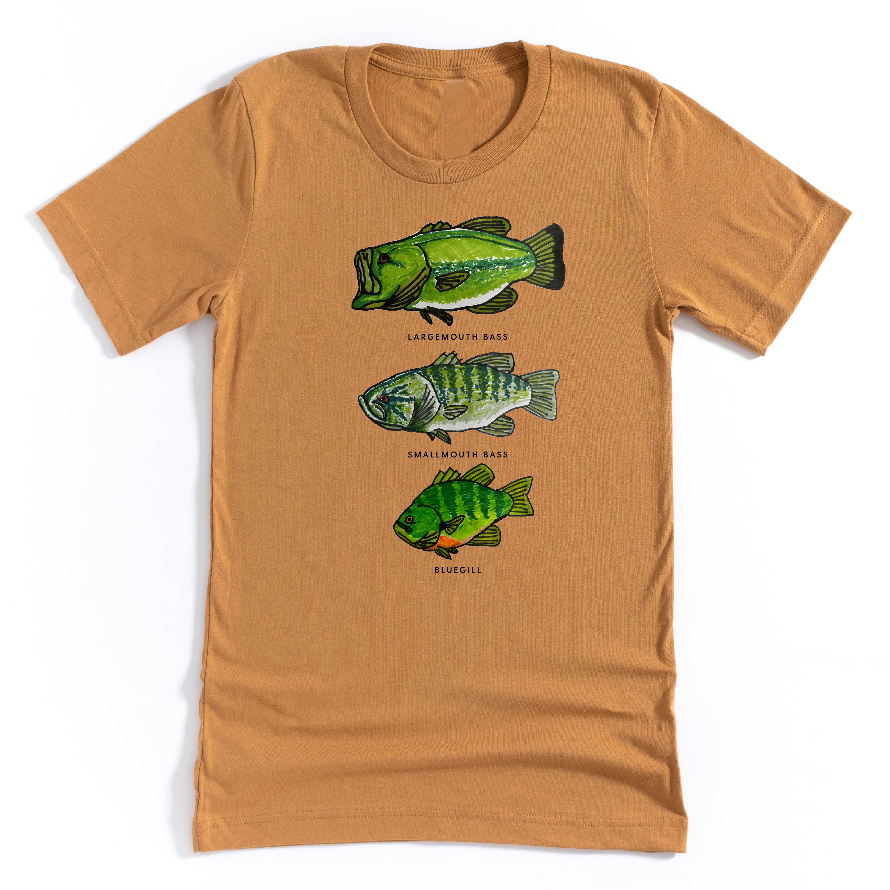 Bass And Bluegill Chart (Hand Drawn) - Unisex Tee