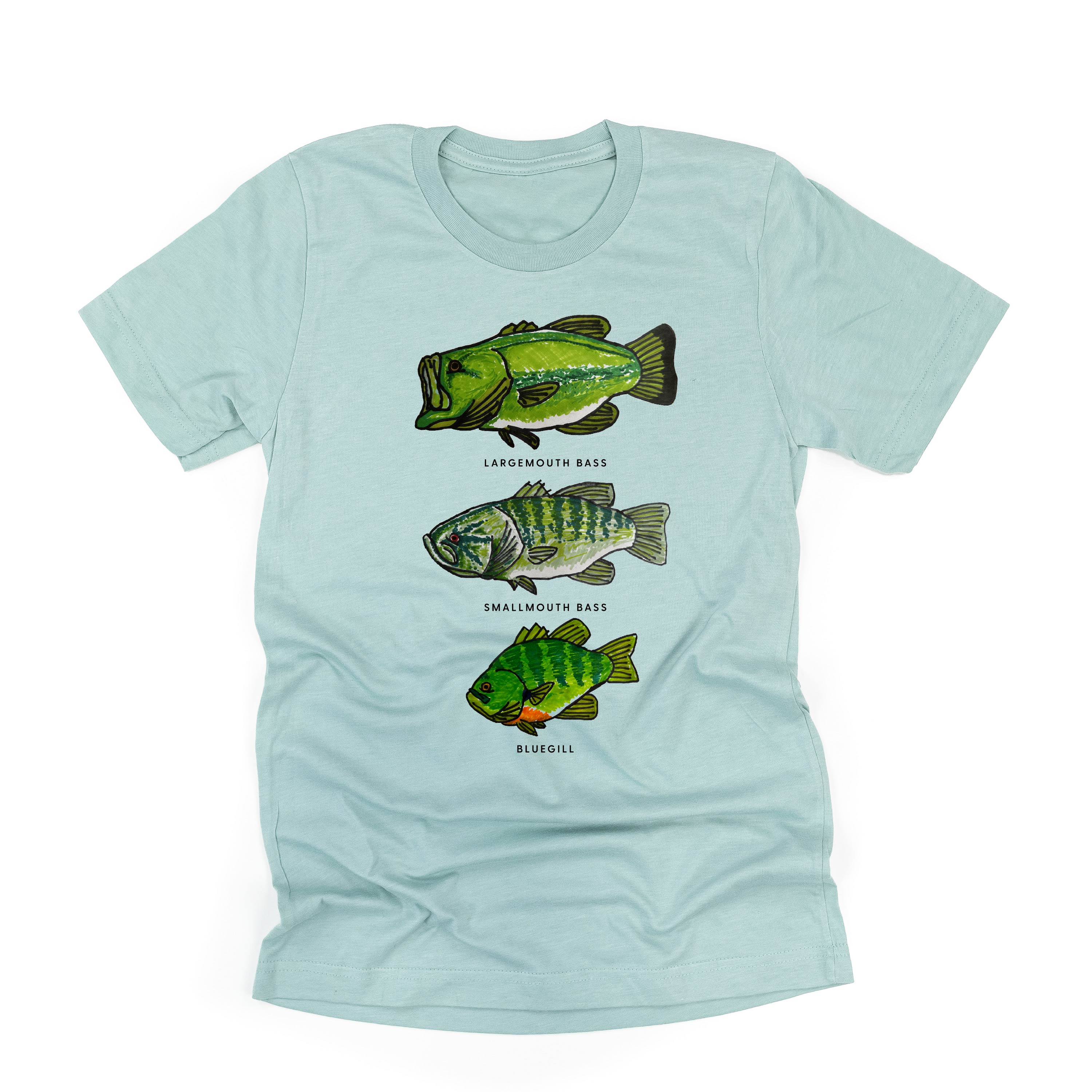 Bass And Bluegill Chart (Hand Drawn) - Unisex Tee
