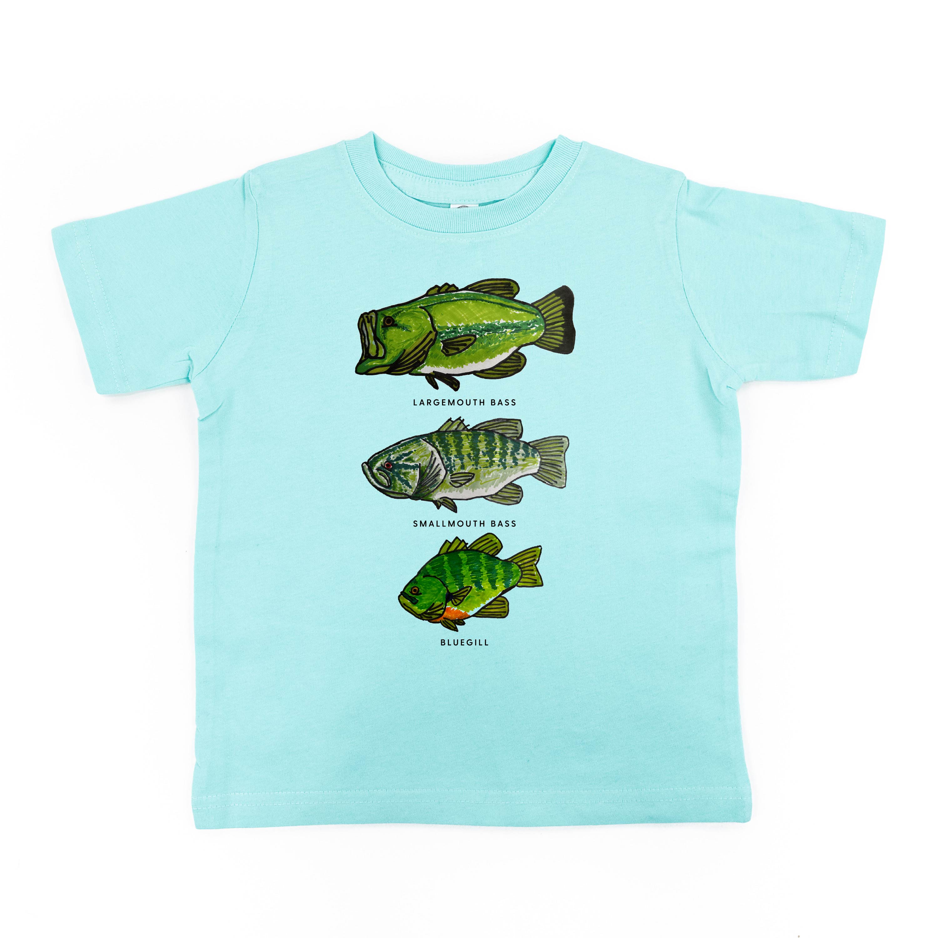 Bass And Bluegill Chart (Hand Drawn) - Child Tee
