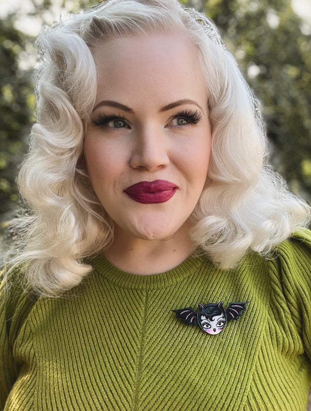 Lily the Vamp Brooch by Miss Fluff x Lipstick &amp; Chrome