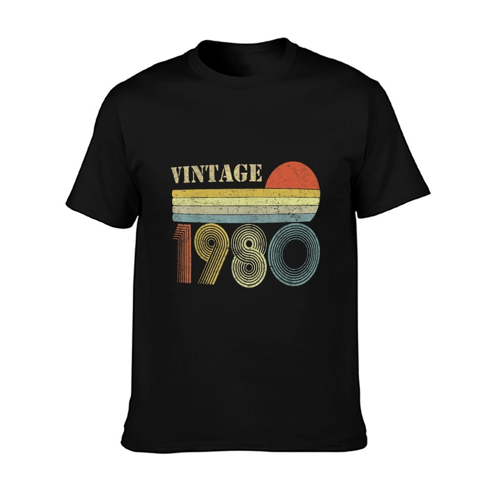 1980 40th Birthday Gift Vintage Retro Men Women 40 Years Old  Cotton T-Shirt