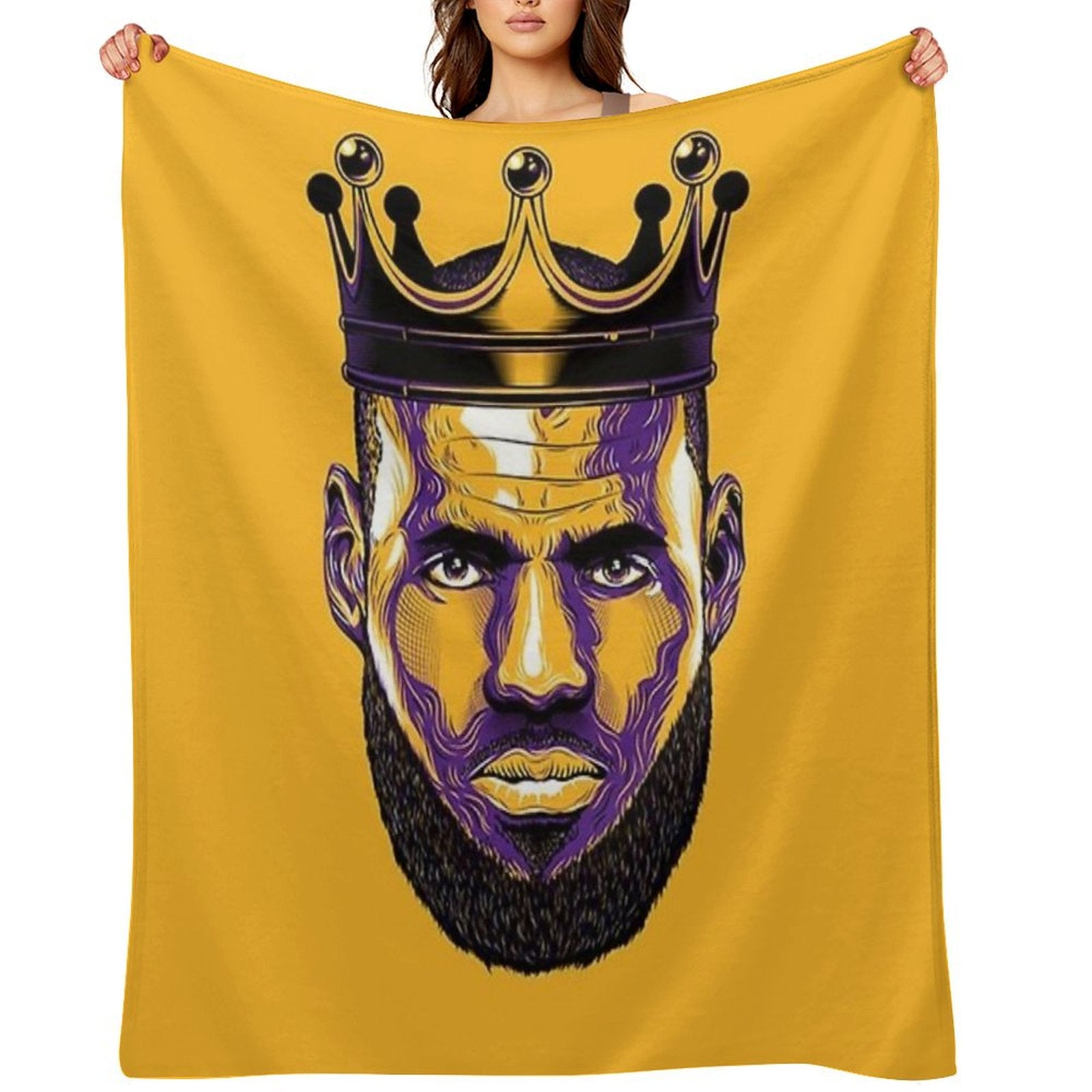 King Lebron James Throw Blanket
