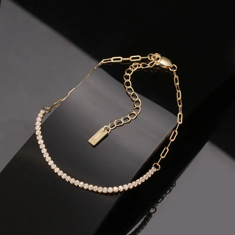 Style Loft Collection Elegant Studded Gold or Sterling Silver Bracelet