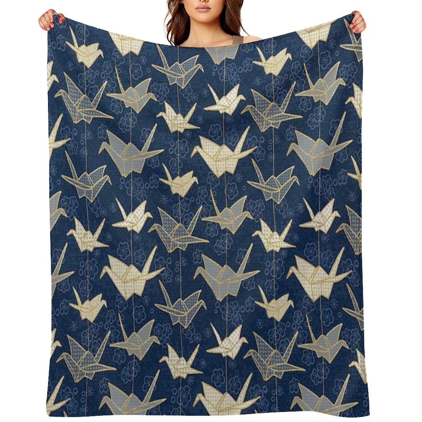 Sadako&amp;#39;s Good Luck Cranes Throw Blanket
