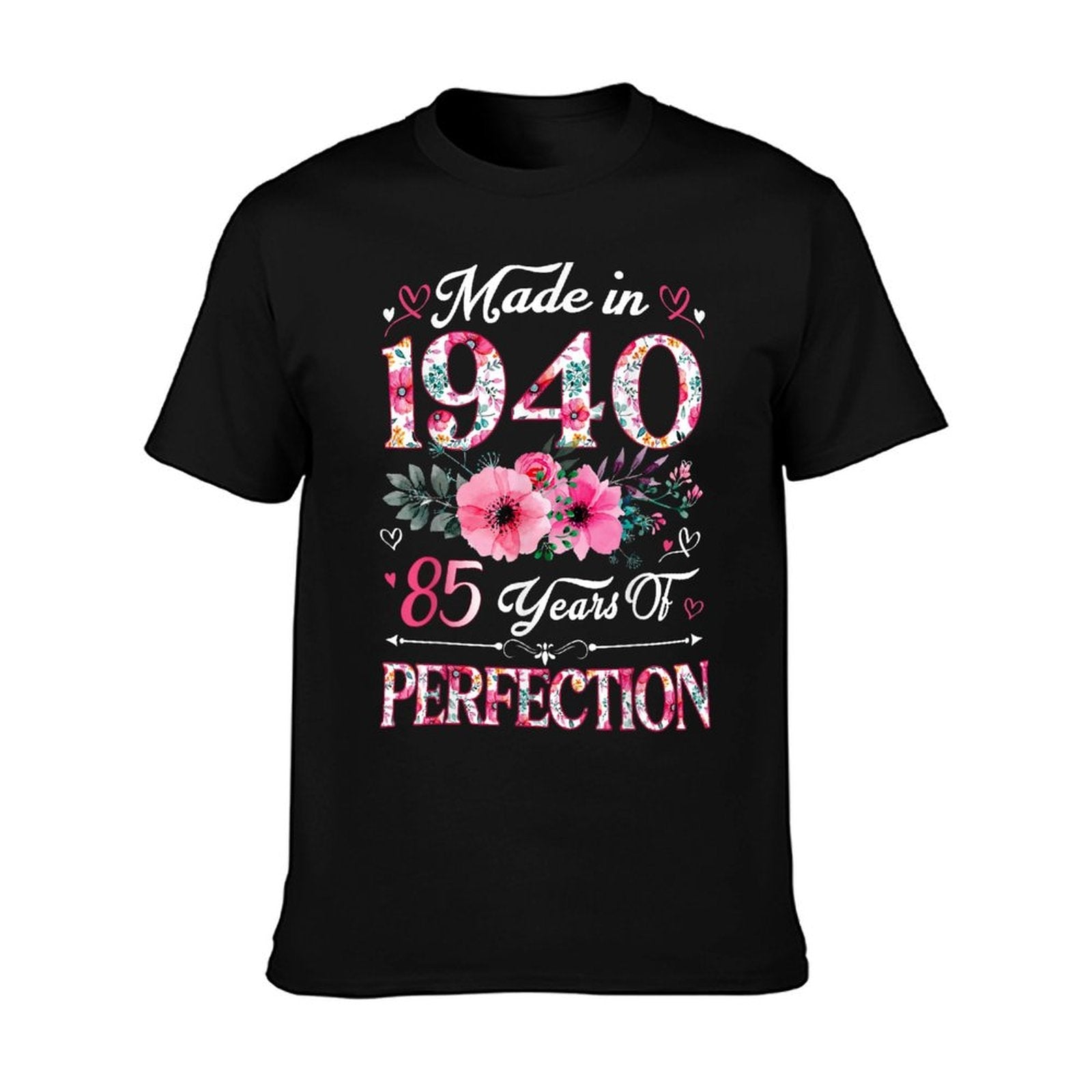 85 Year Old Made In 1940 Floral 85th Birthday Women T-Shirt