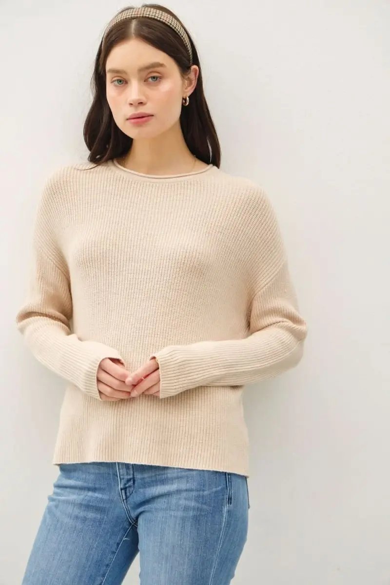 Trendsi Be Cool Round Neck Long Sleeve Sweater
