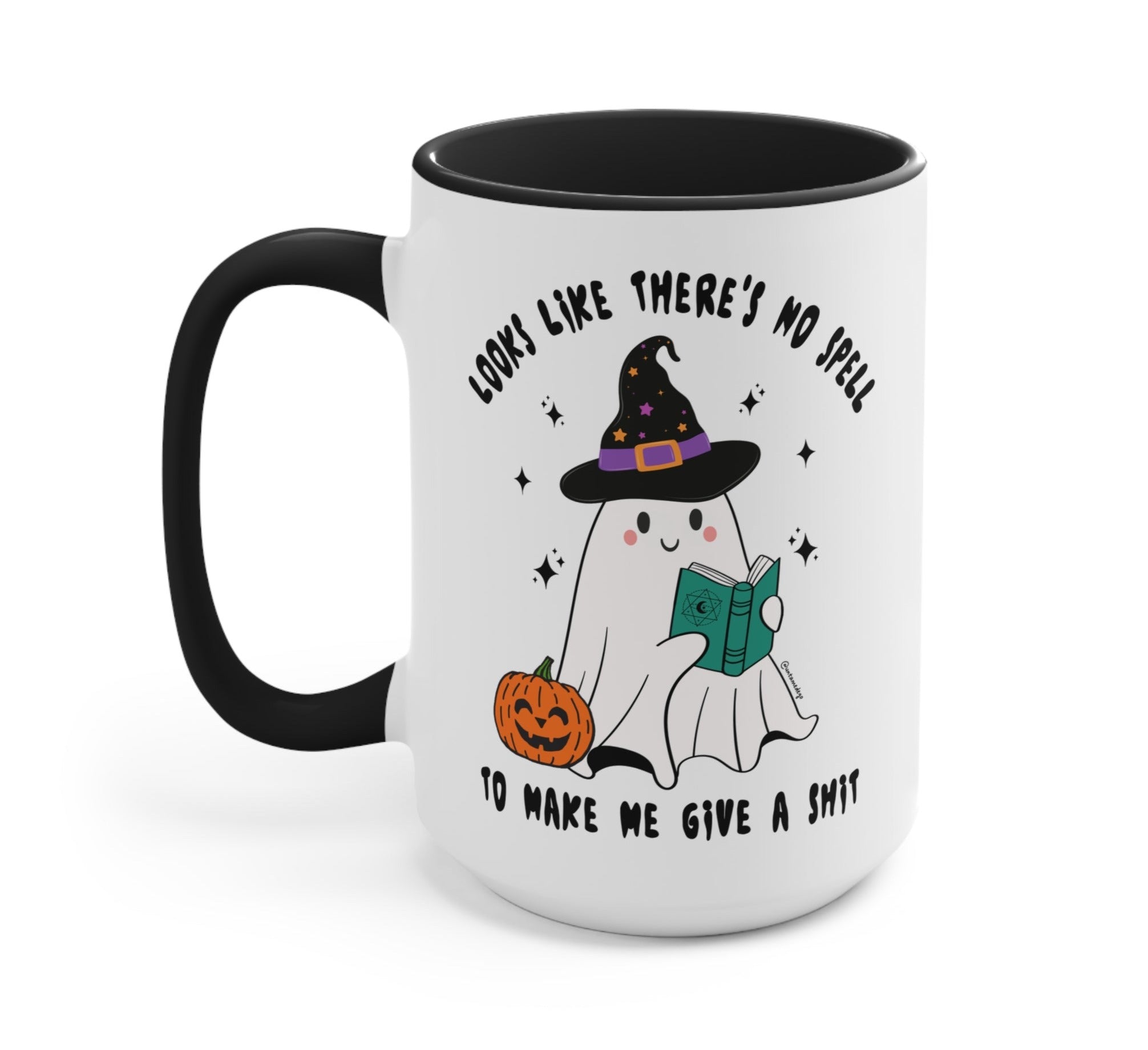 Looks Like There&amp;#39;s No Spell To Make Me Give A Shit Halloween Mug