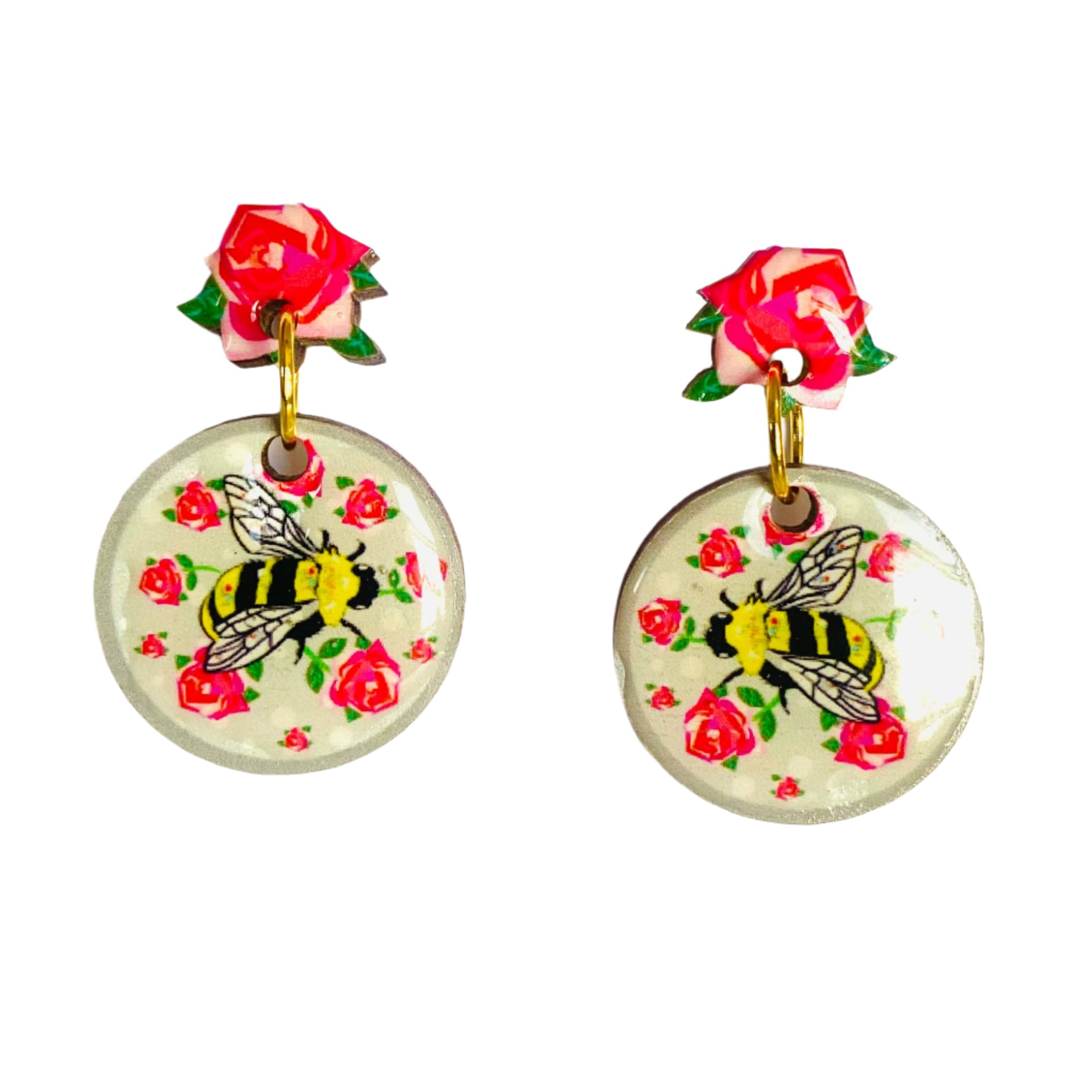 Pretty Bee &amp;amp; Roses Earrings by Rose Rose Parker