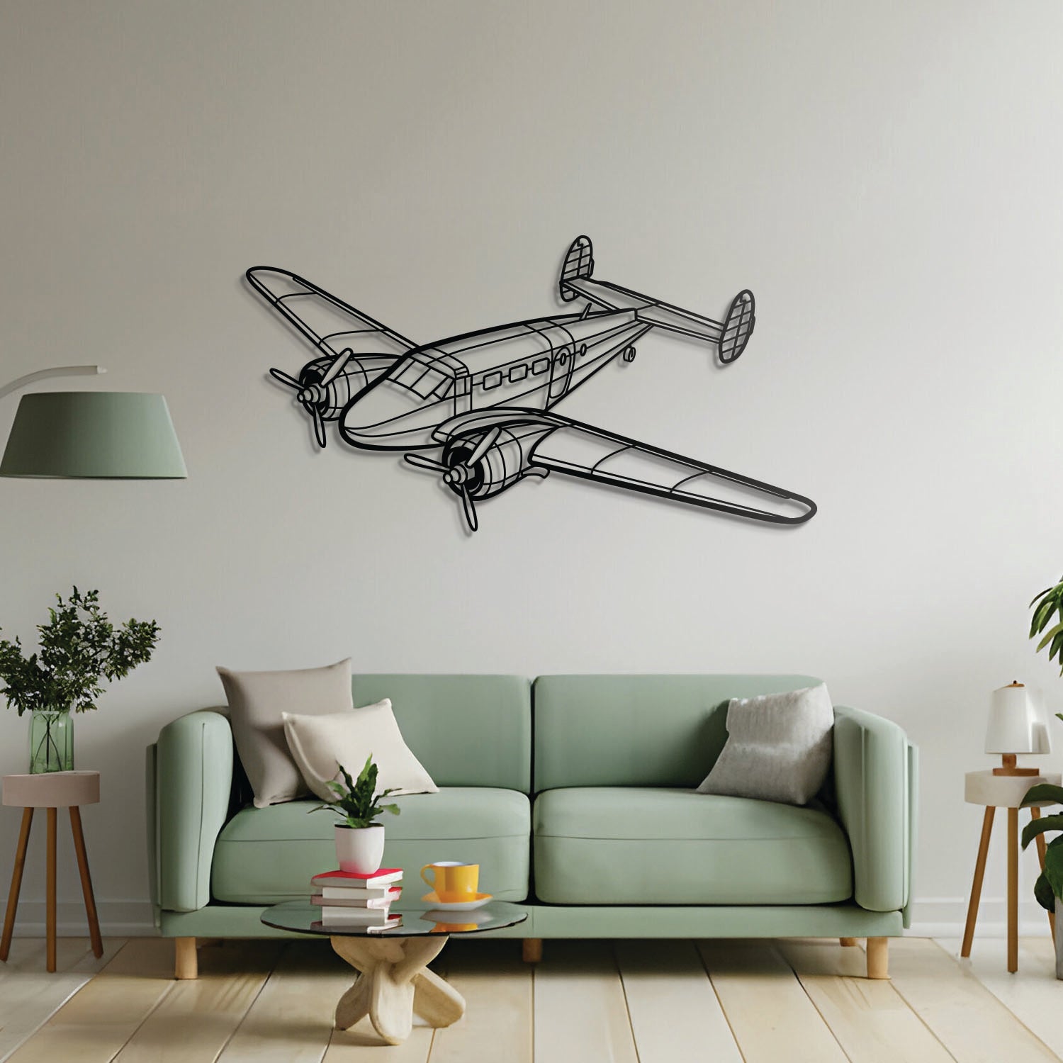 Model 18 Angle Metal Aircraft Wall Art - NCP0289