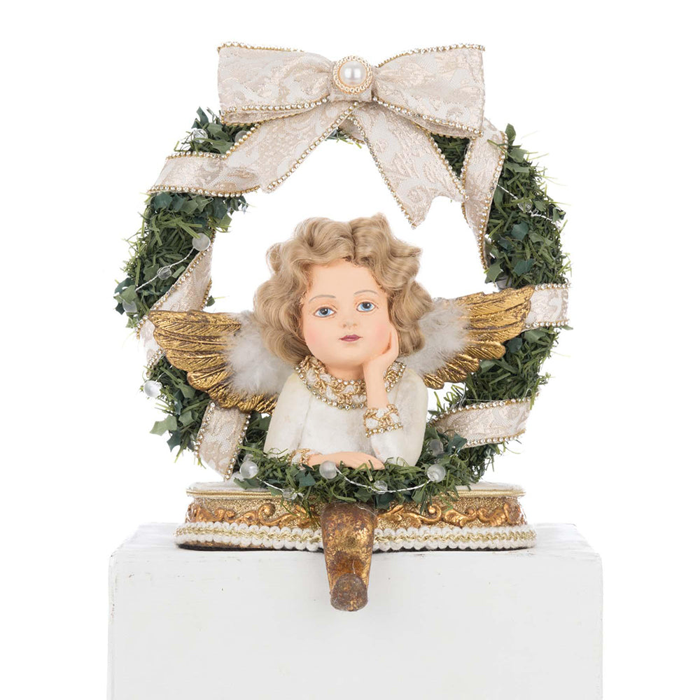 Bells of Brilliance Angel Stocking Holder by Katherine&amp;#39;s Collection