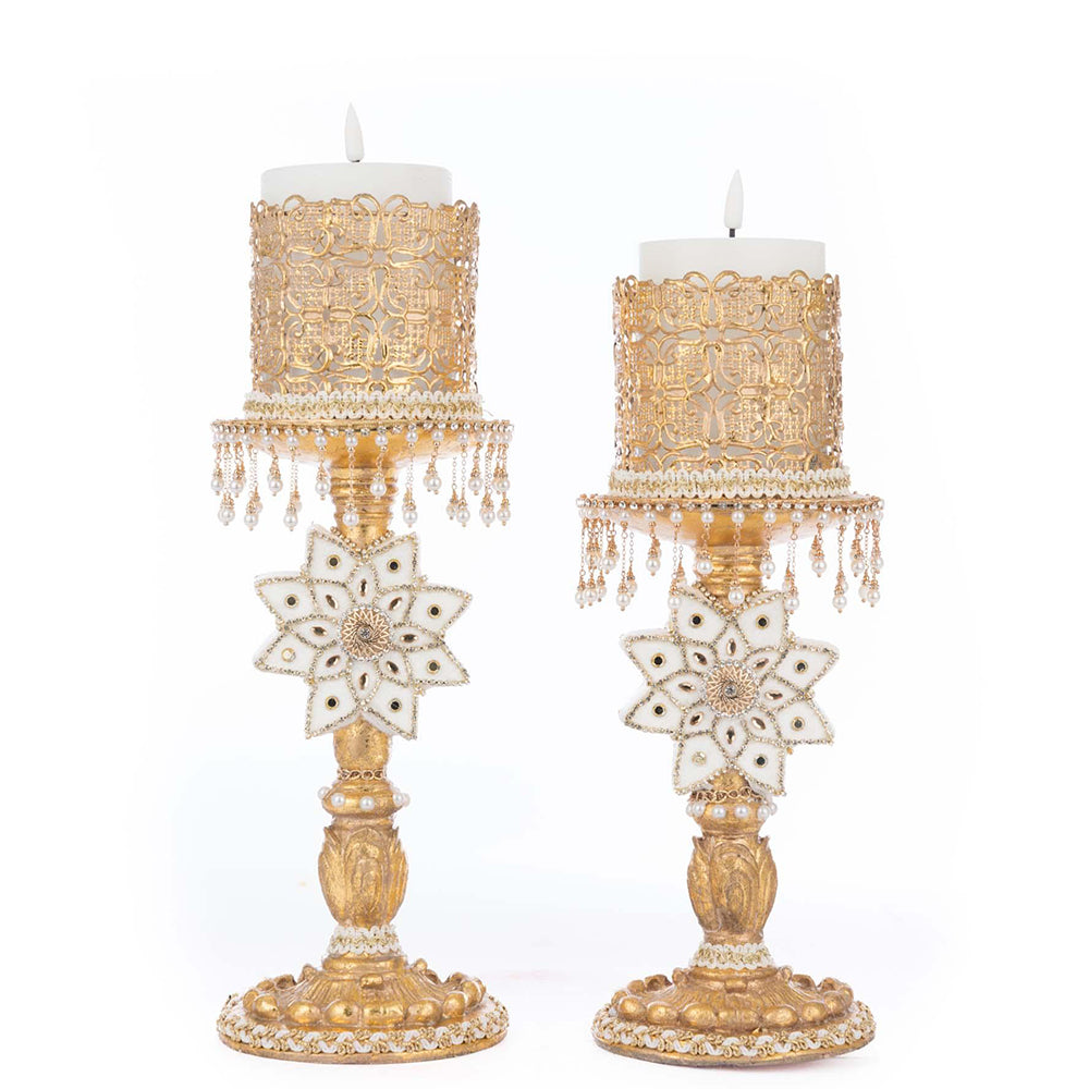 Bells of Brilliance Gold Candle Sticks Set of 2 by Katherine&amp;#39;s Collection