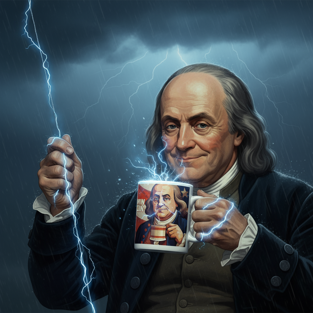 Benjamin Franklin Founding Flavors Ceramic Mug, (11oz, 15oz)