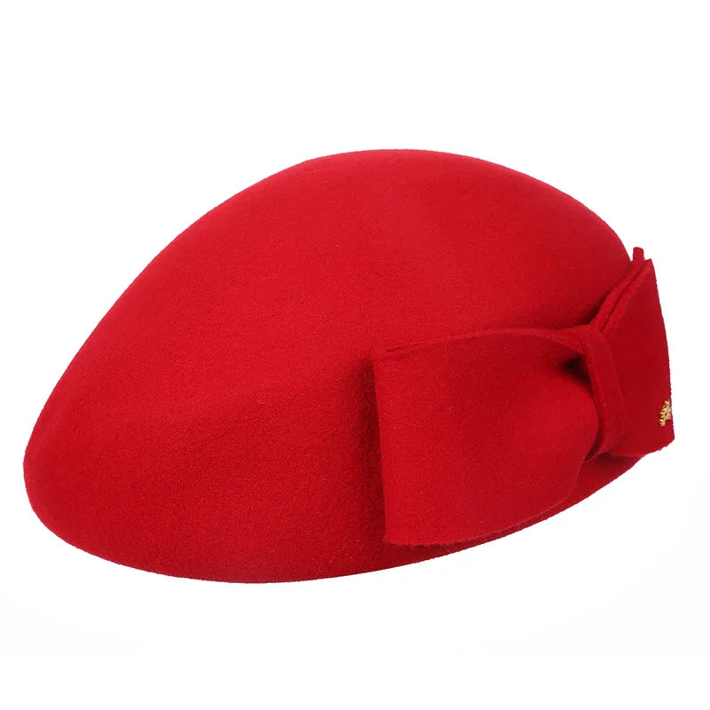 The Head-Turner Structured Beret by Lipstick &amp;amp; Chrome -RED