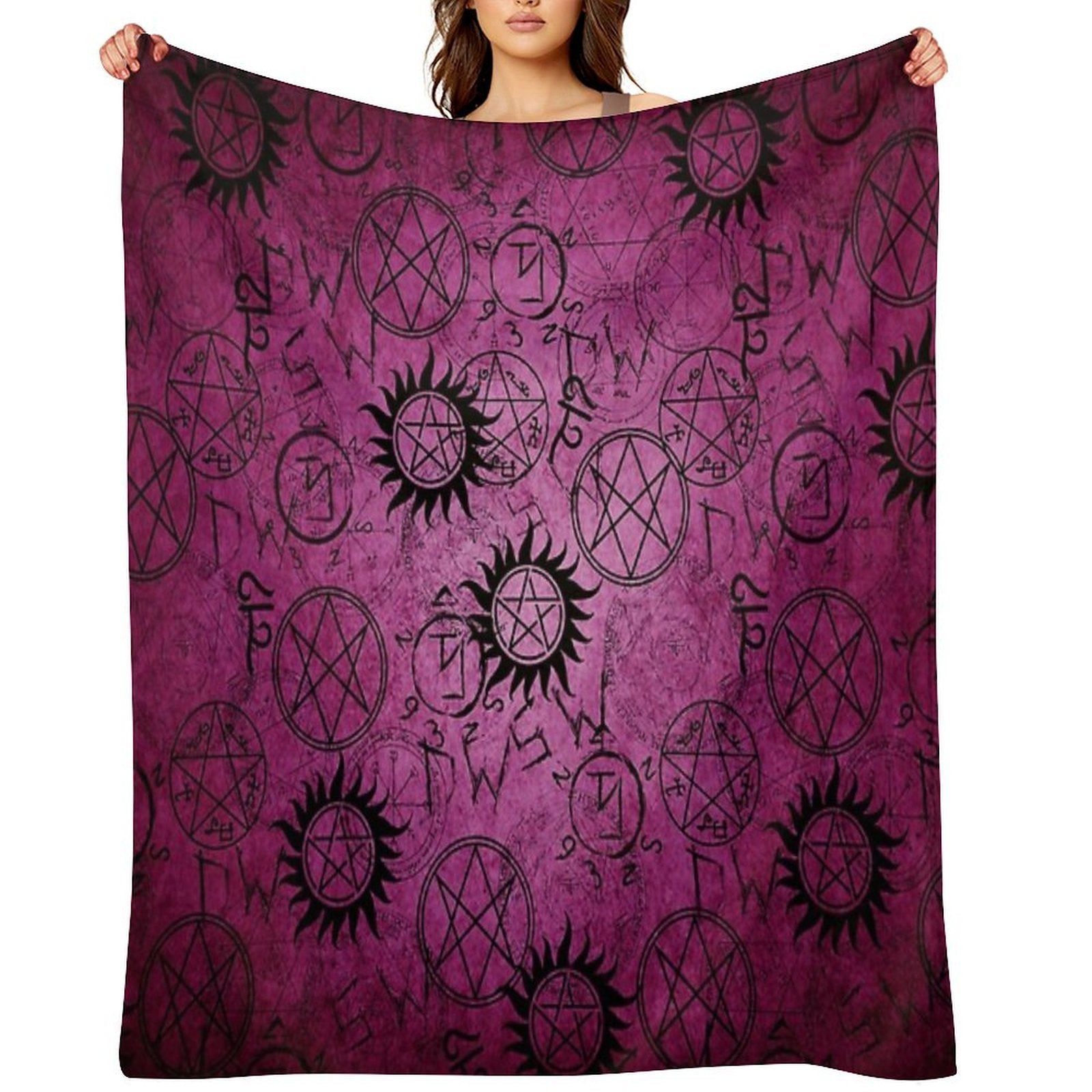 Supernatural Dark Pink Throw Blanket