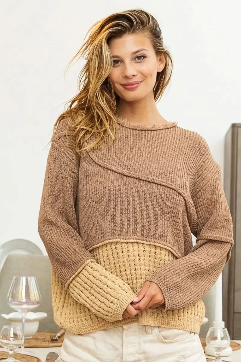 Texture Sweater Women&amp;#39;s Casual Drop Shoulder Pullover - Soft &amp;amp; Stylish