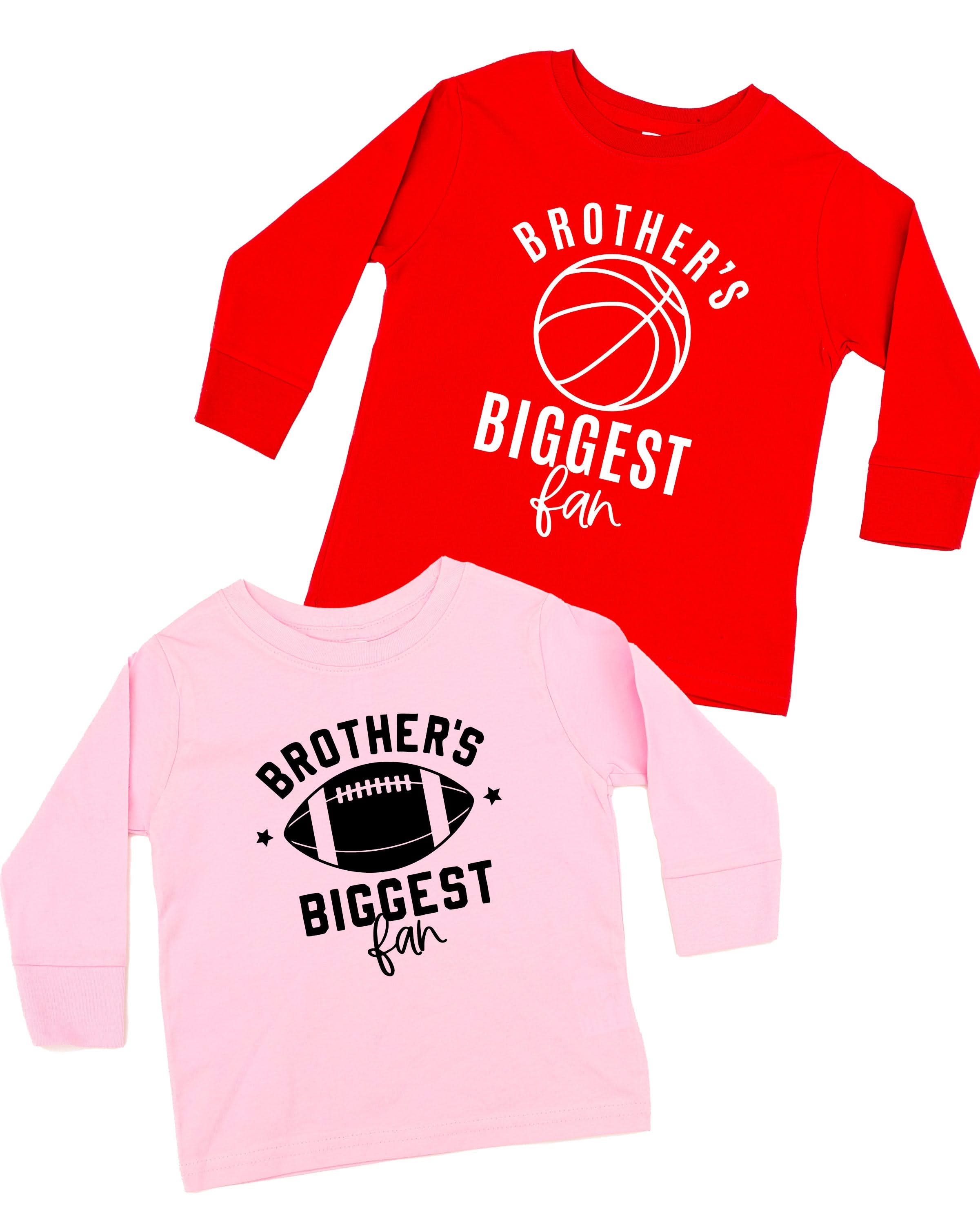 Brother&#39;s Biggest Fan - (Choose your Sport) - Child Long Sleeve Tee