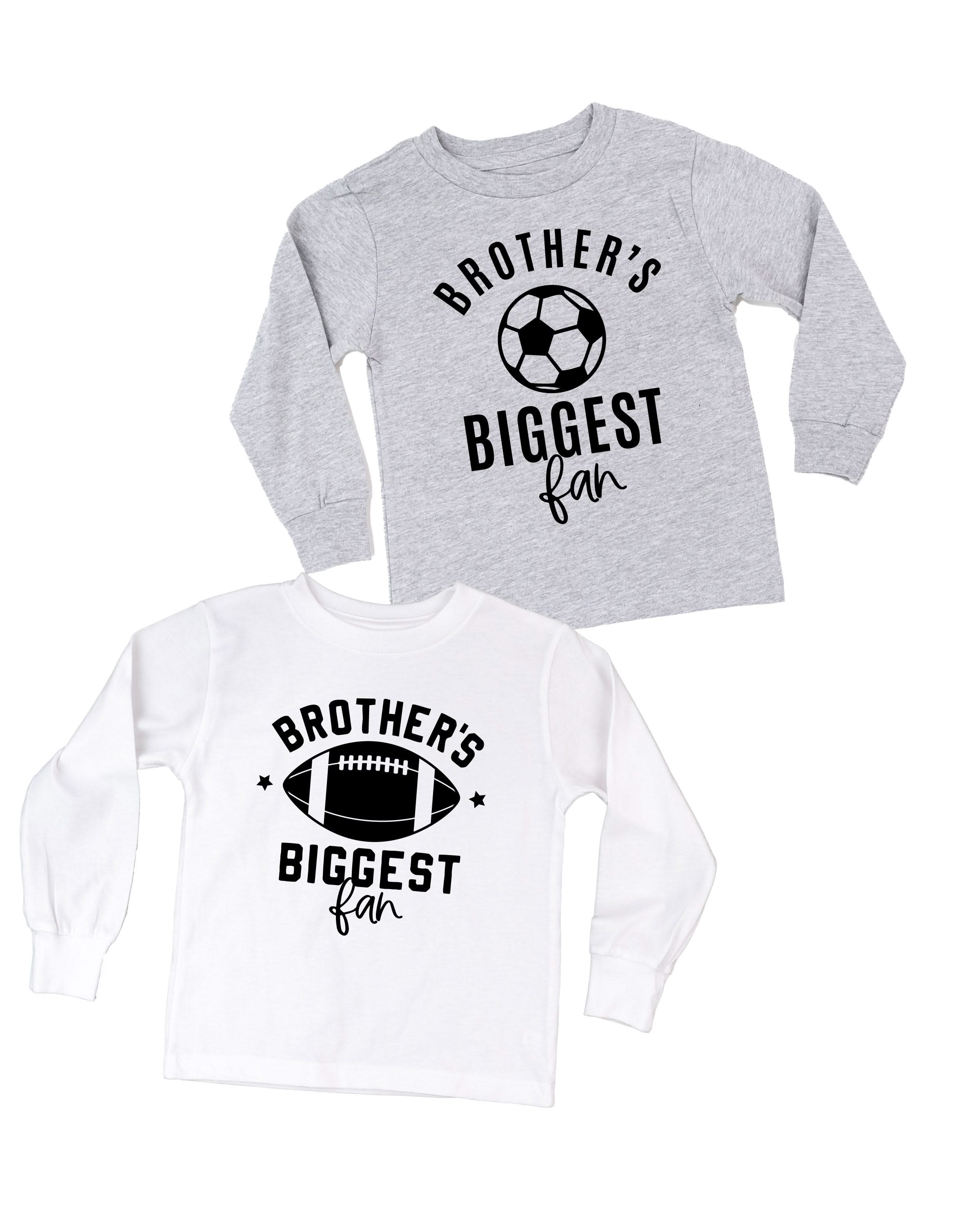 Brother&#39;s Biggest Fan - (Choose your Sport) - Child Long Sleeve Tee