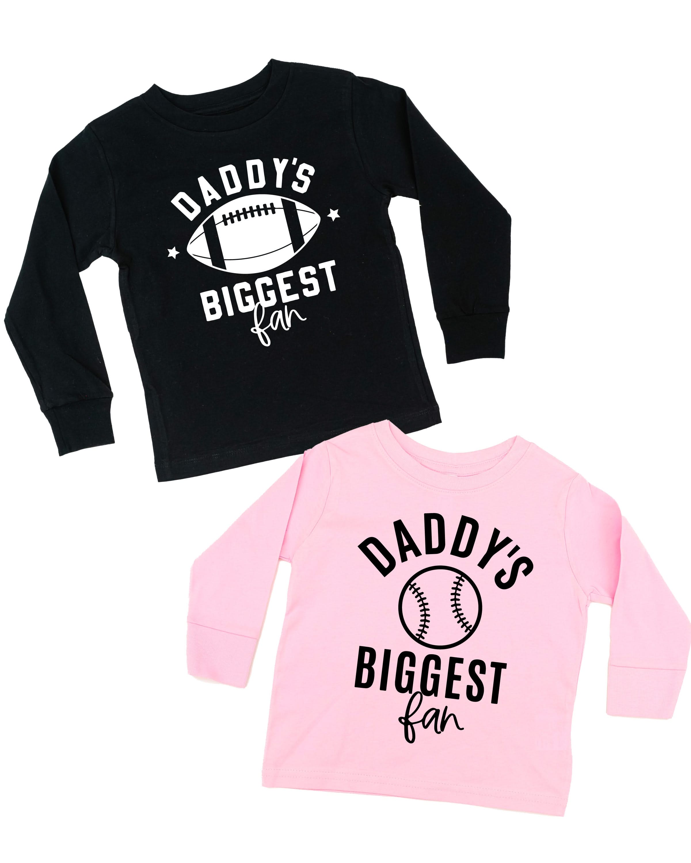 Daddy&#39;s Biggest Fan - (Choose your Sport) - Child Long Sleeve Tee