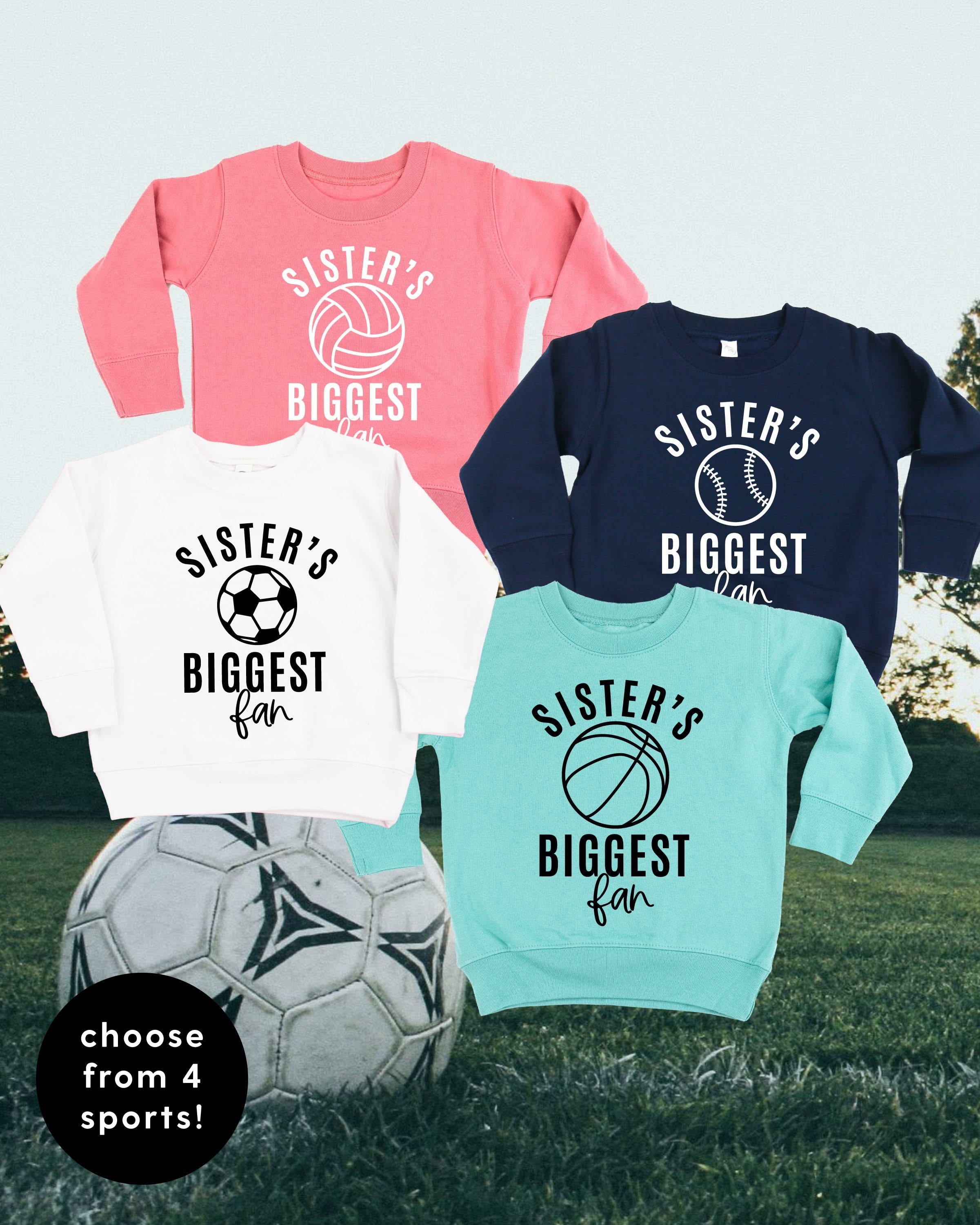 Sister&amp;#39;s Biggest Fan - (Choose your Sport) - Child Sweater