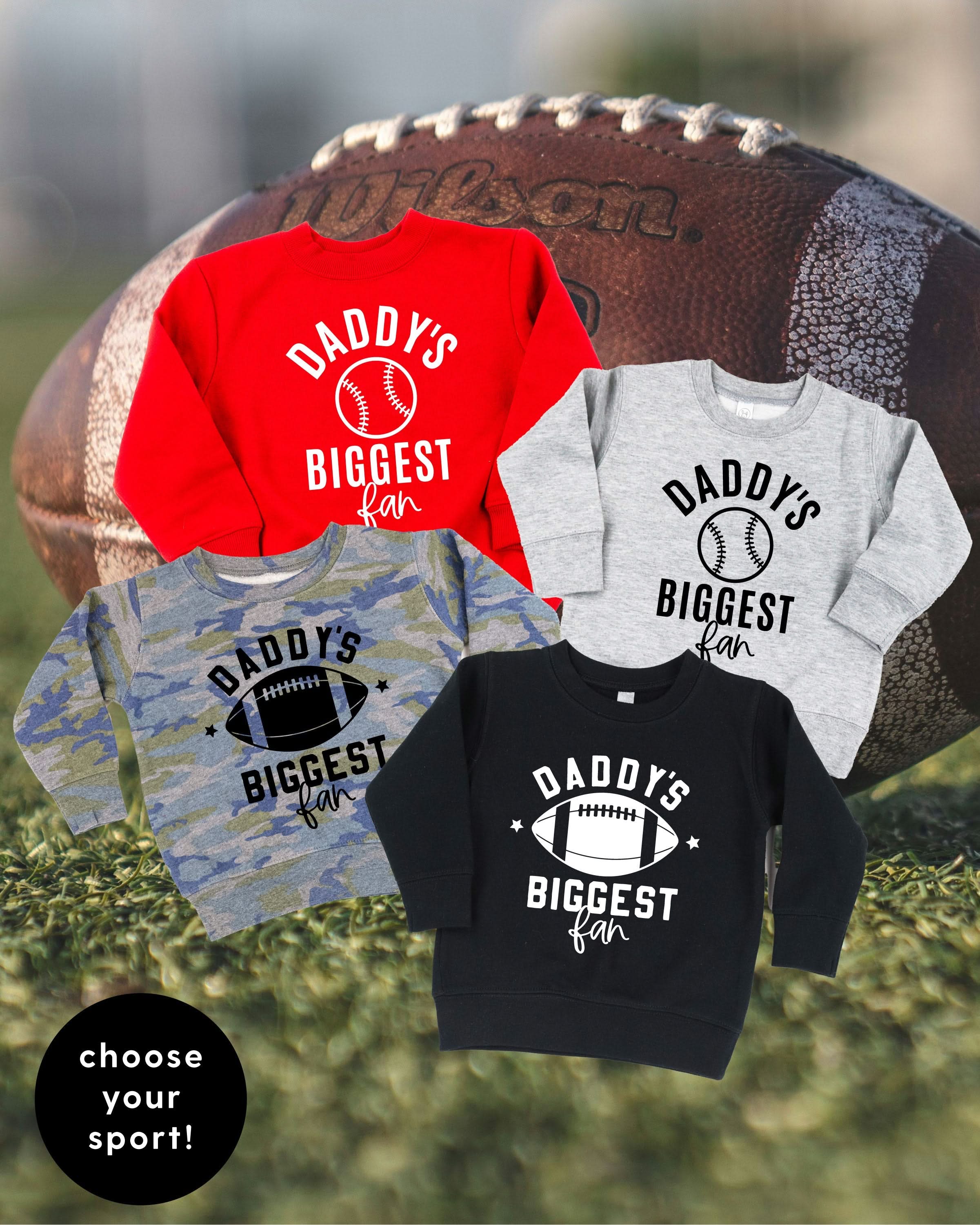 Daddy&amp;#39;s Biggest Fan - (Choose your Sport) - Child Sweater